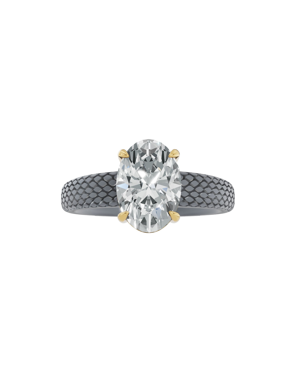 Sterling Silver and Lab-Grown Diamond Ring for Women's
