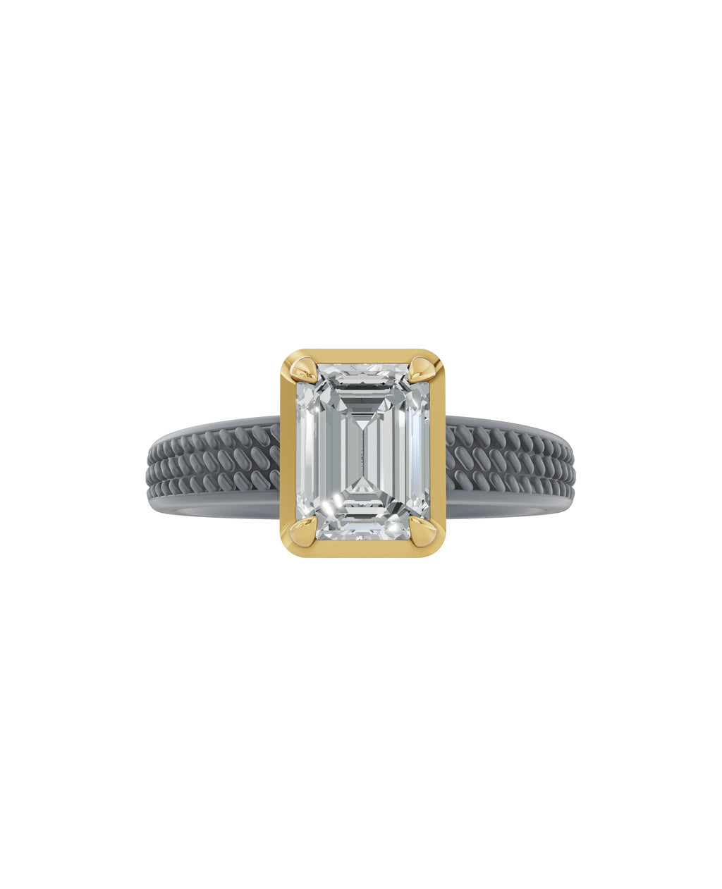 Sterling Silver and Lab-Grown Diamond Ring for Women's