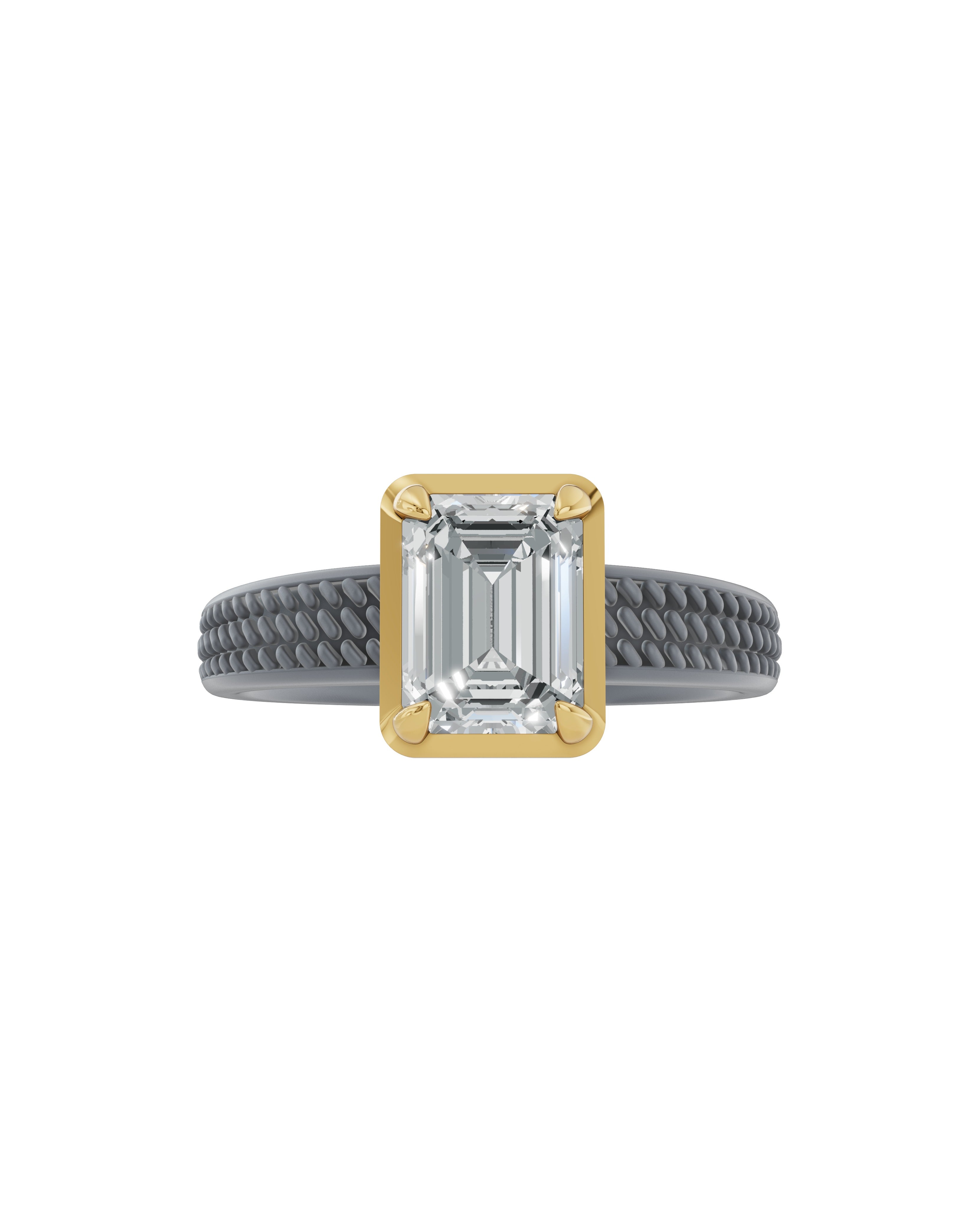 Sterling Silver and Lab-Grown Diamond Ring for Women's