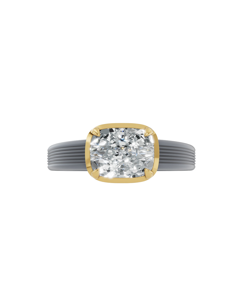 Sterling Silver and Lab-Grown Diamond Ring for Women's