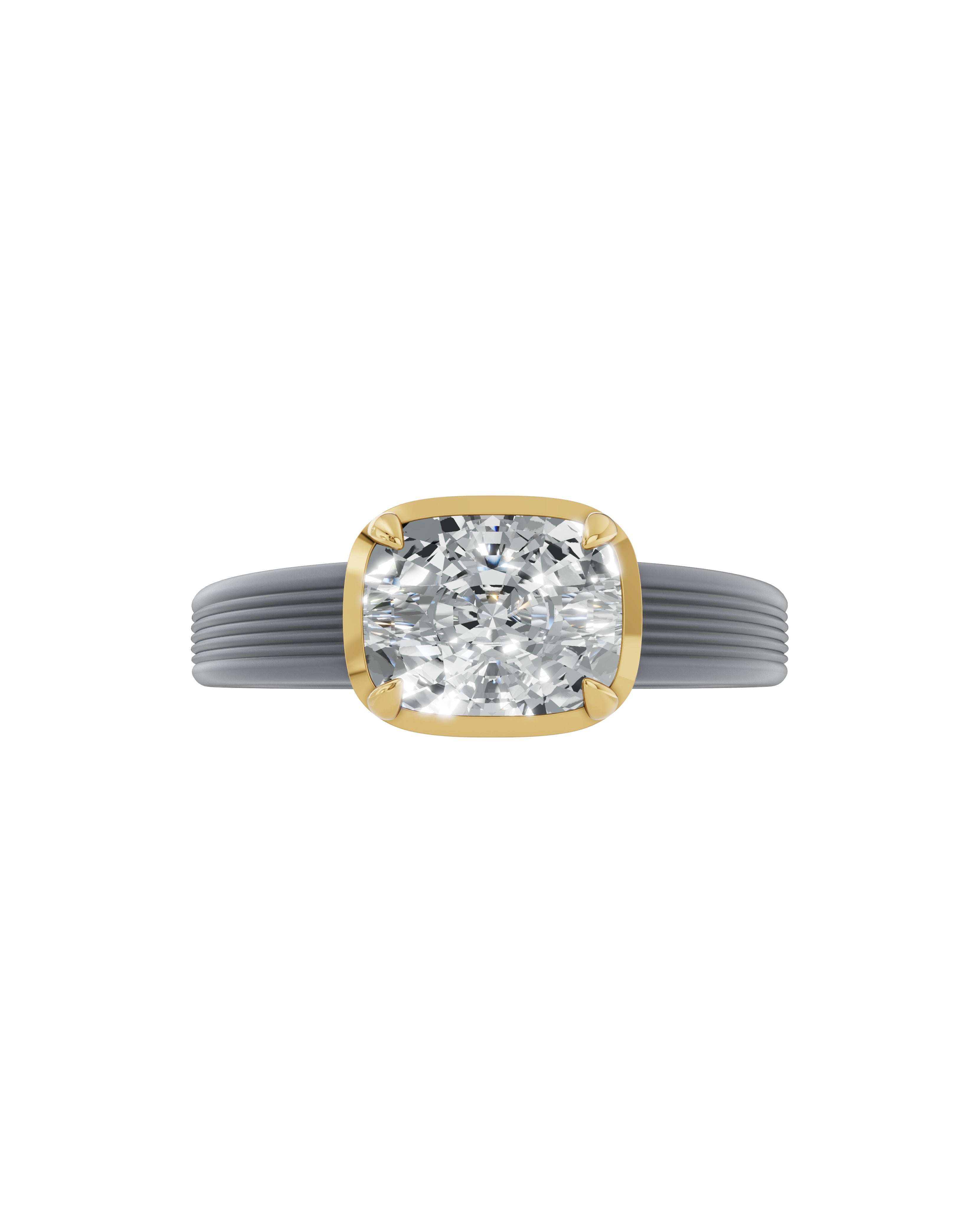 Sterling Silver and Lab-Grown Diamond Ring for Women's