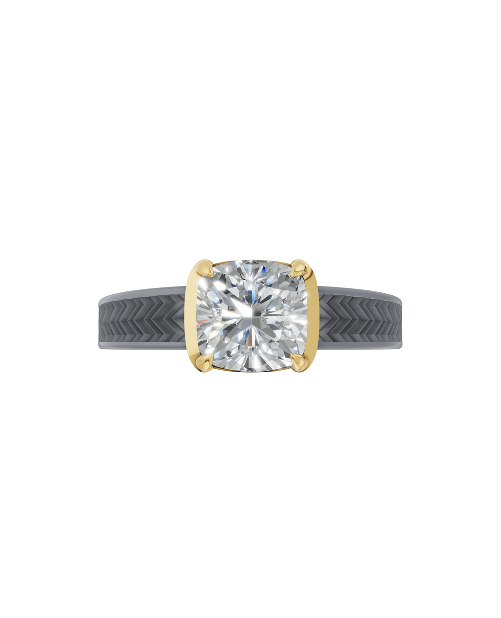 Sterling Silver and Lab-Grown Diamond Ring for Women's