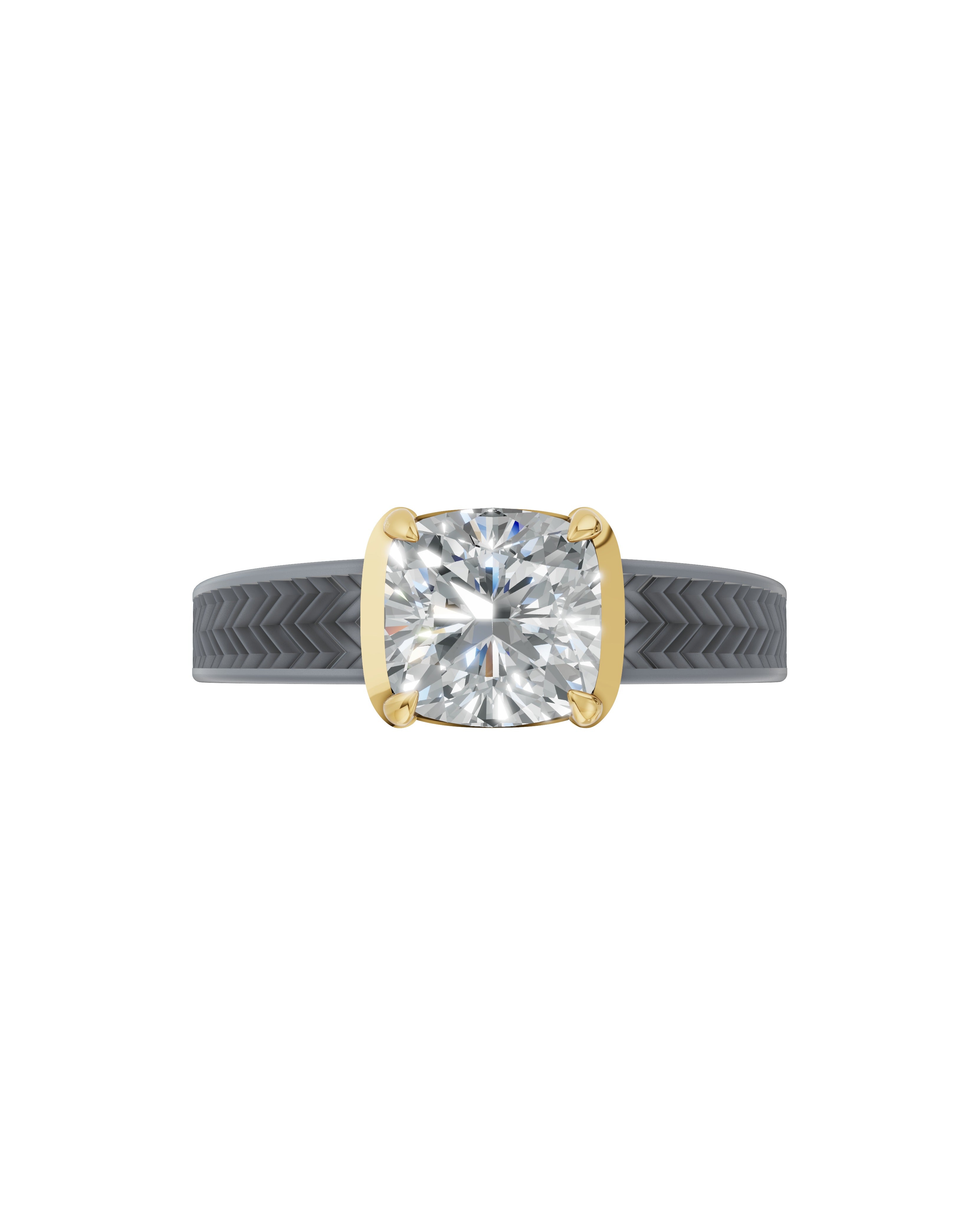 Sterling Silver and Lab-Grown Diamond Ring for Women's