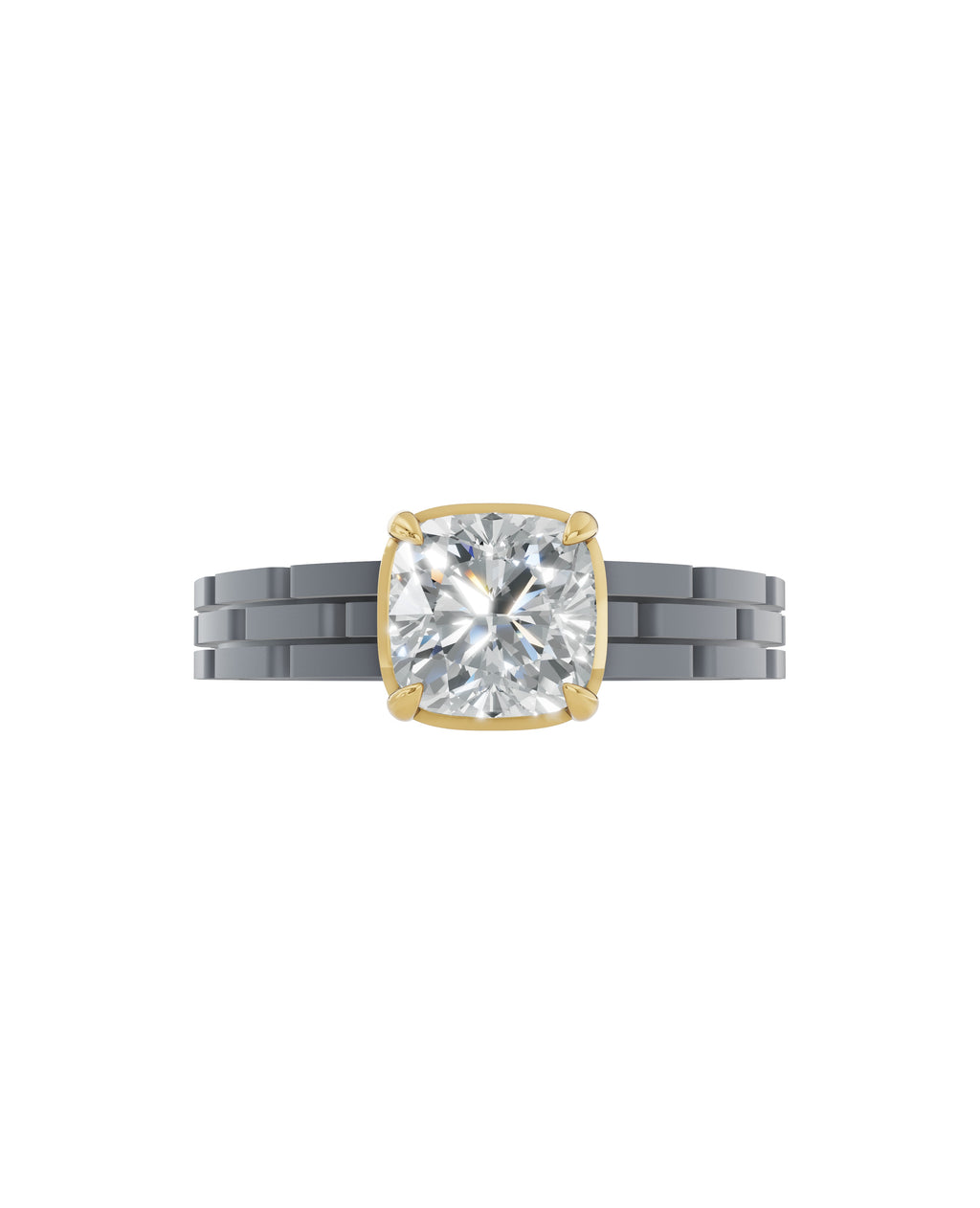 Sterling Silver and Lab-Grown Diamond Ring for Women's