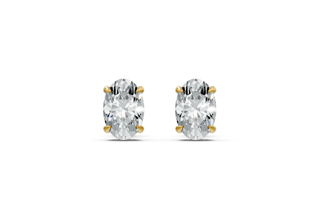 Spark Oval Stud Earings