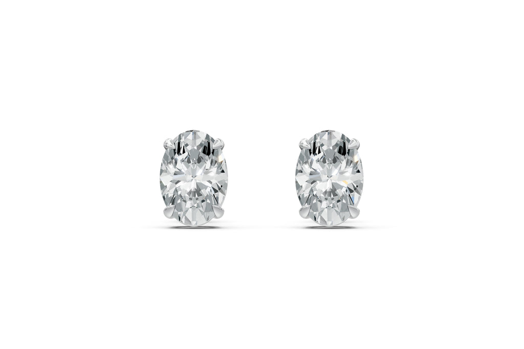 Spark Oval Stud Earings