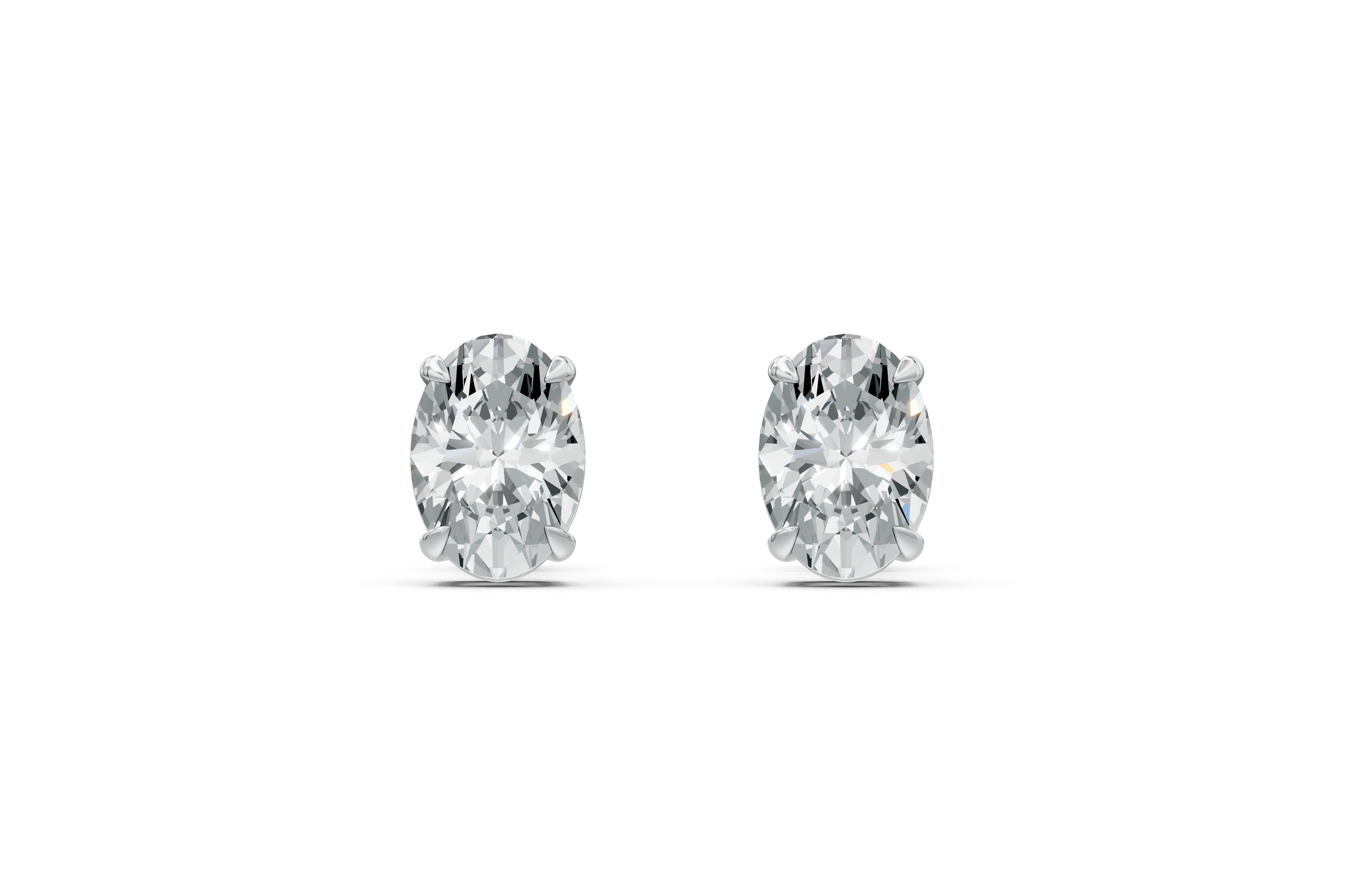 Spark Oval Stud Earings