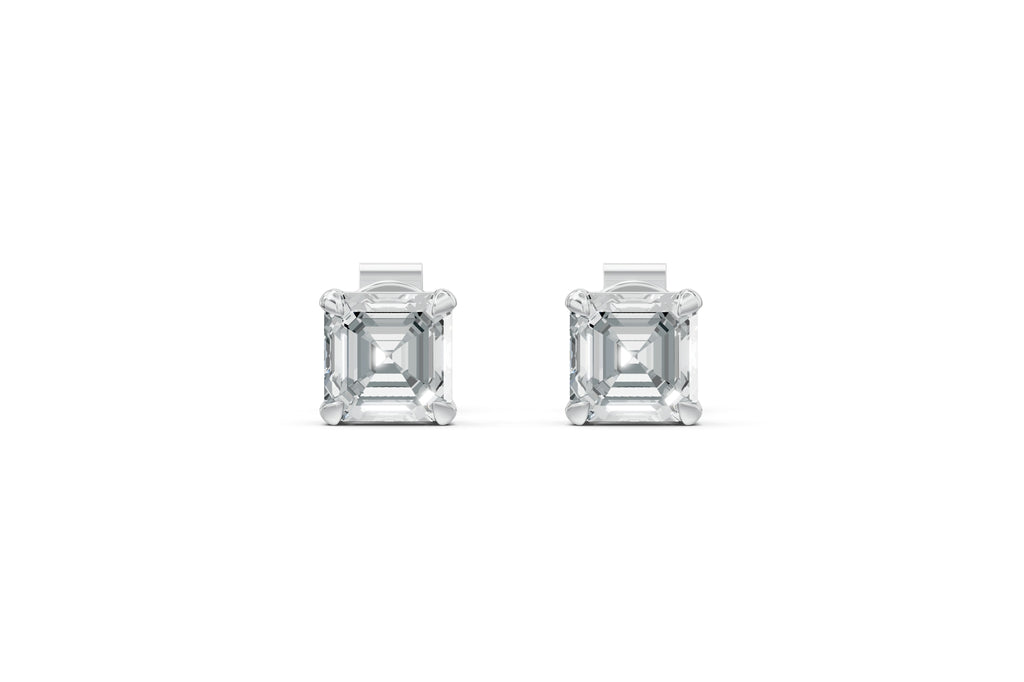 Spark Asscher Stud Earings