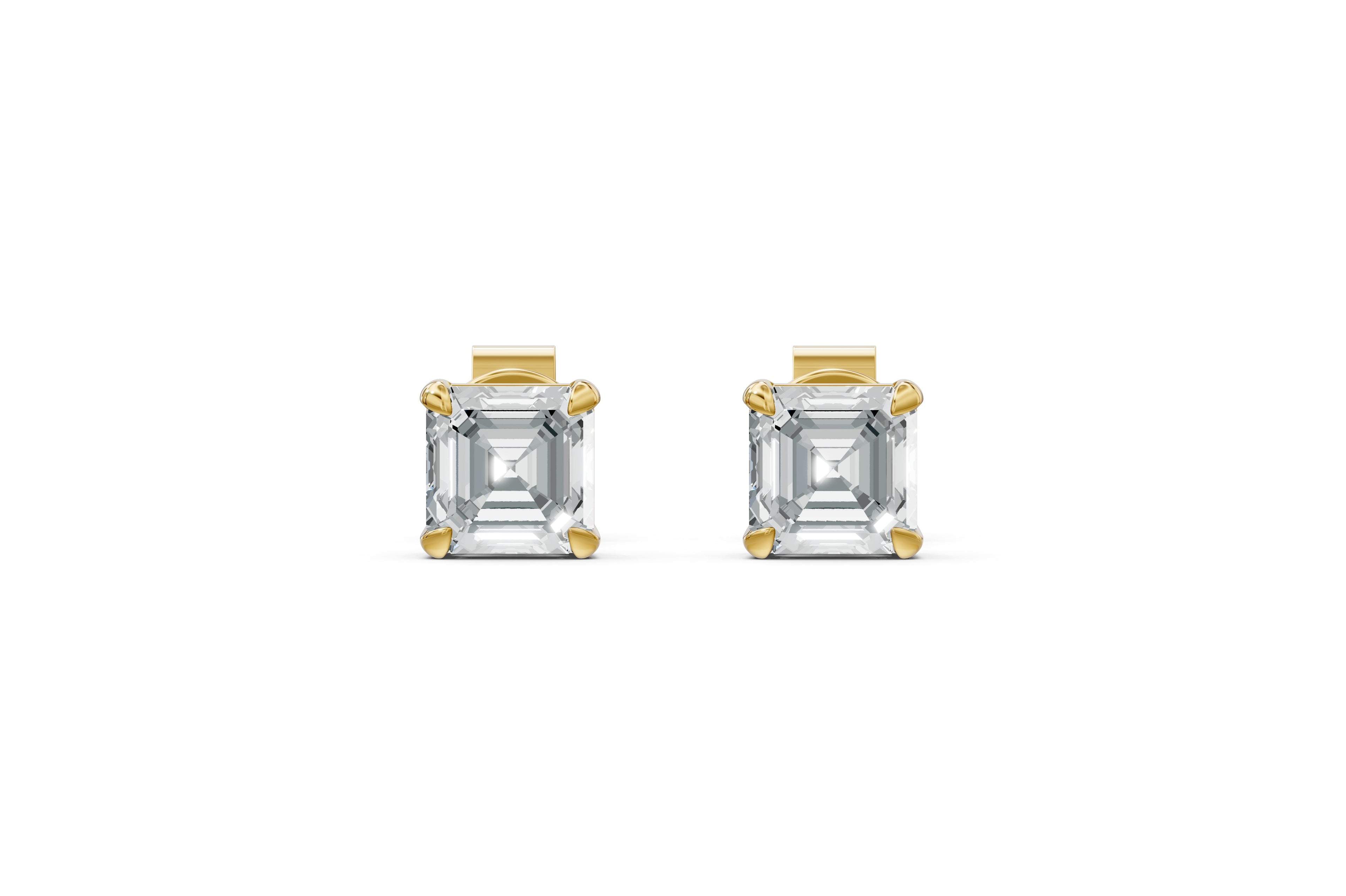 Spark Asscher Stud Earings