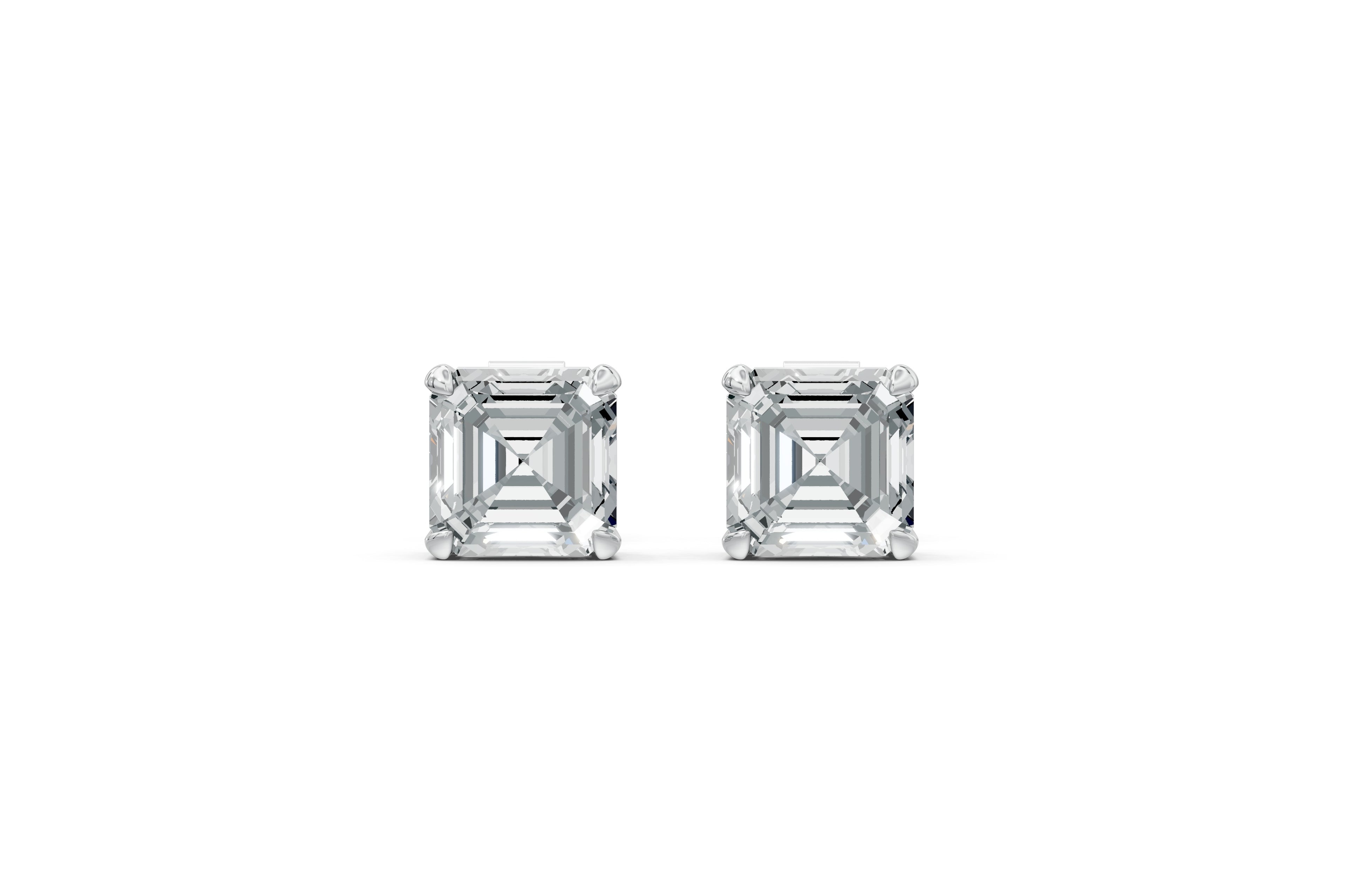 Spark Asscher Stud Earings