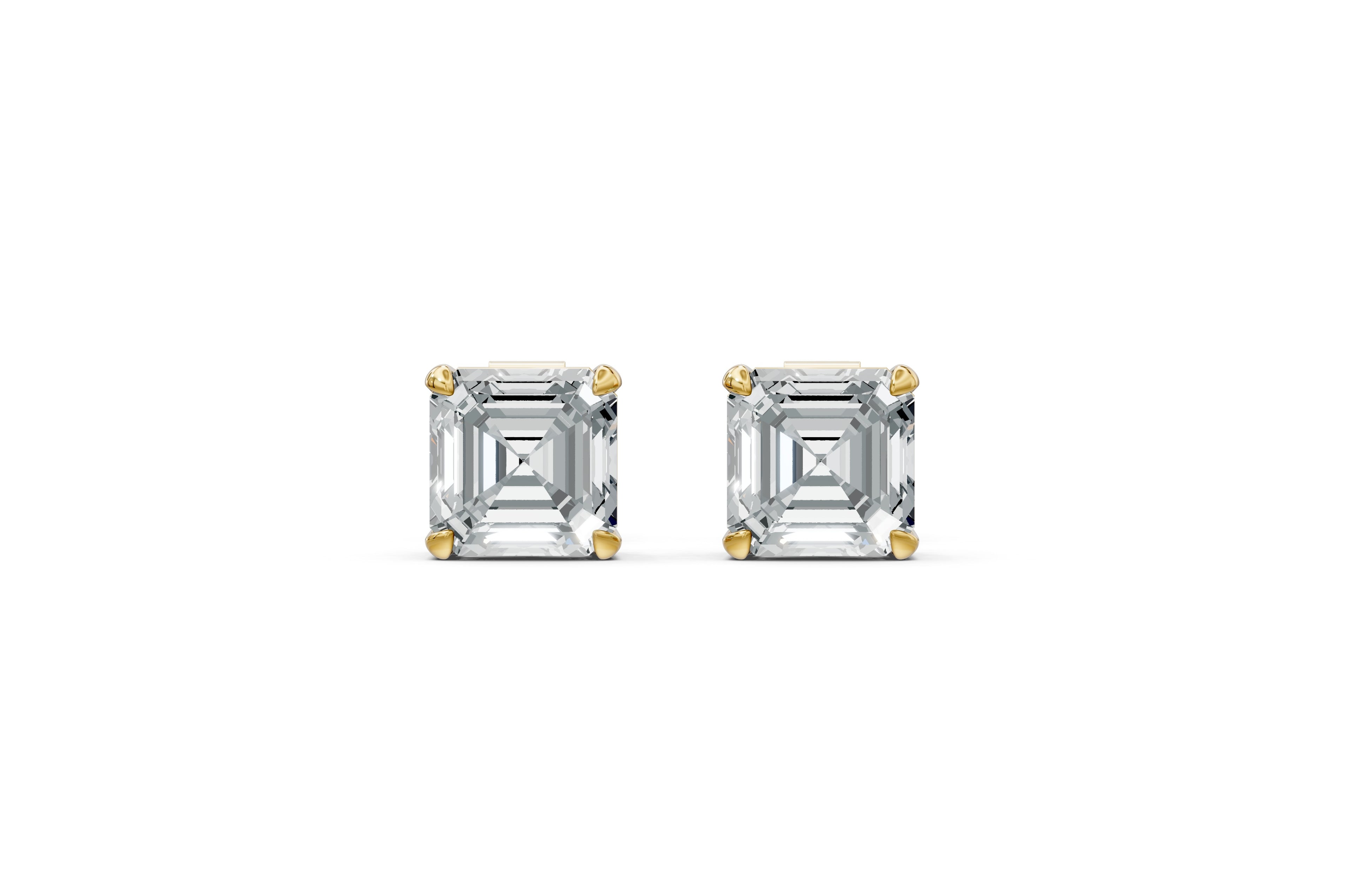 Spark Asscher Stud Earings