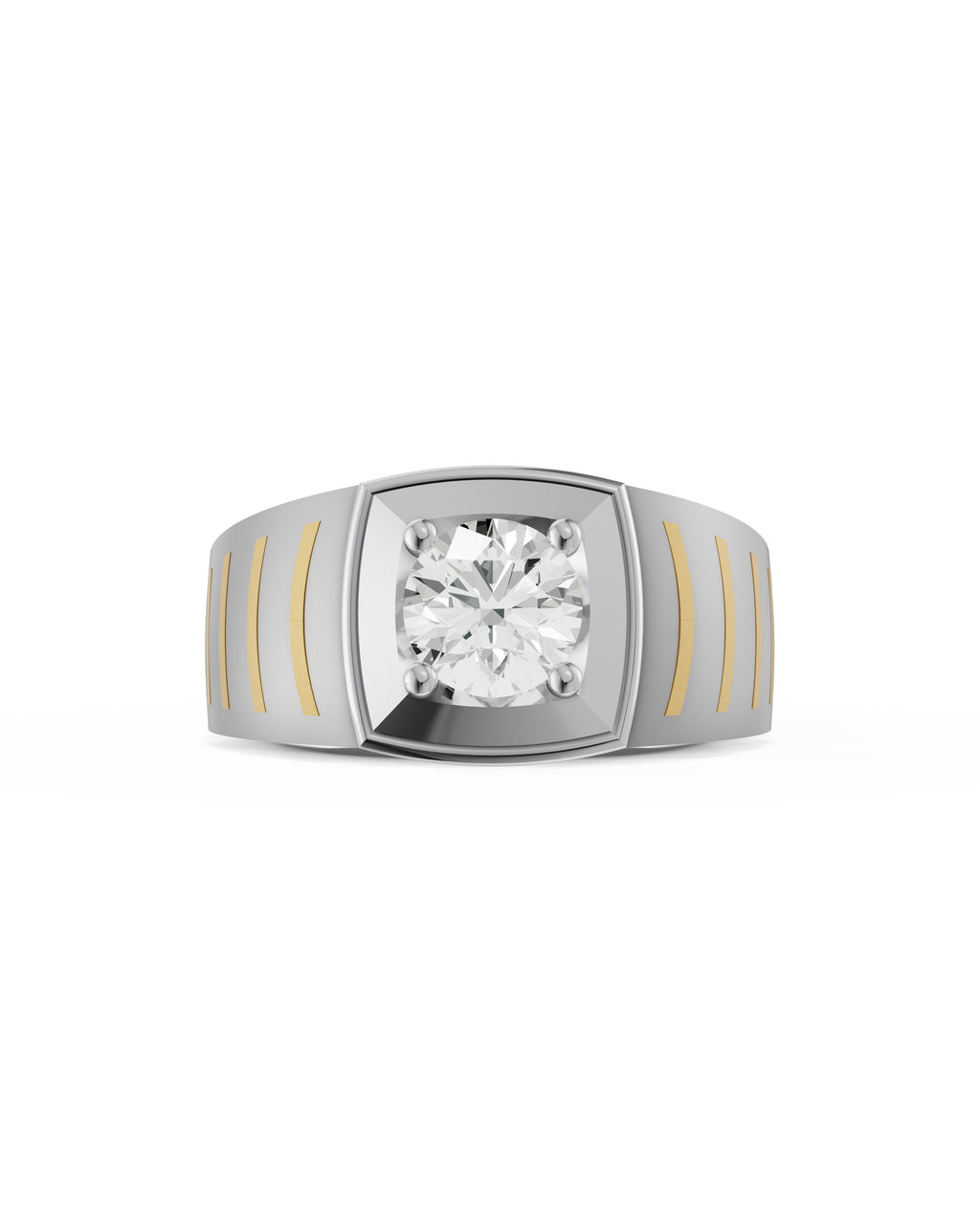 Platinum and Hand-inlaid 22k Gold