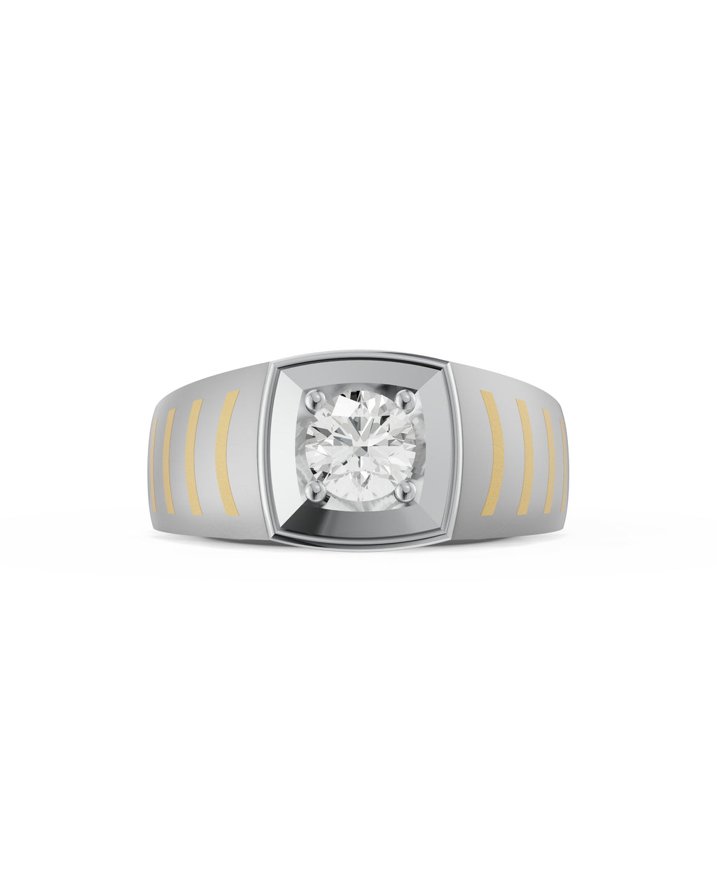 Platinum and Hand-inlaid 22k Gold