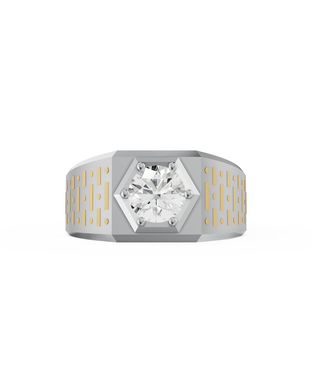 Platinum and Hand-inlaid 22k Gold