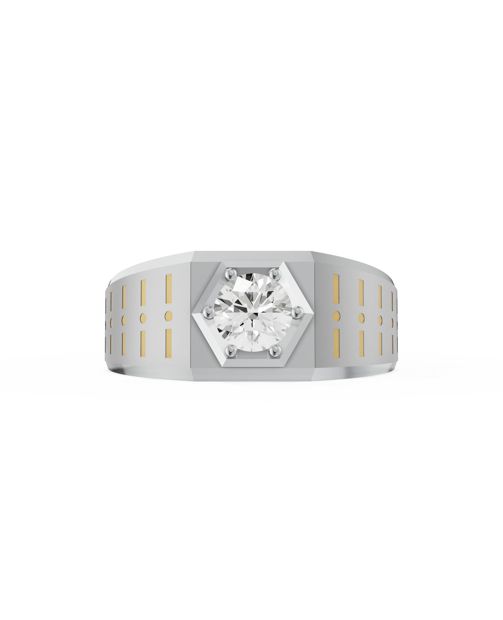 Platinum and Hand-inlaid 22k Gold