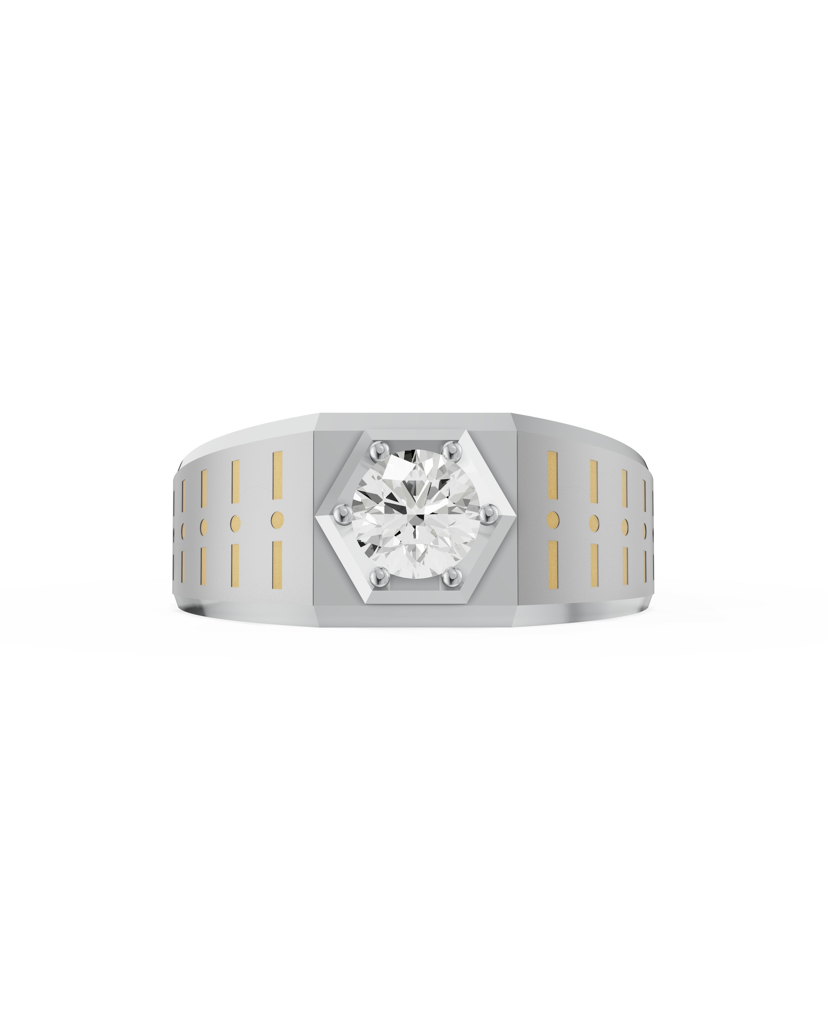 Platinum and Hand-inlaid 22k Gold