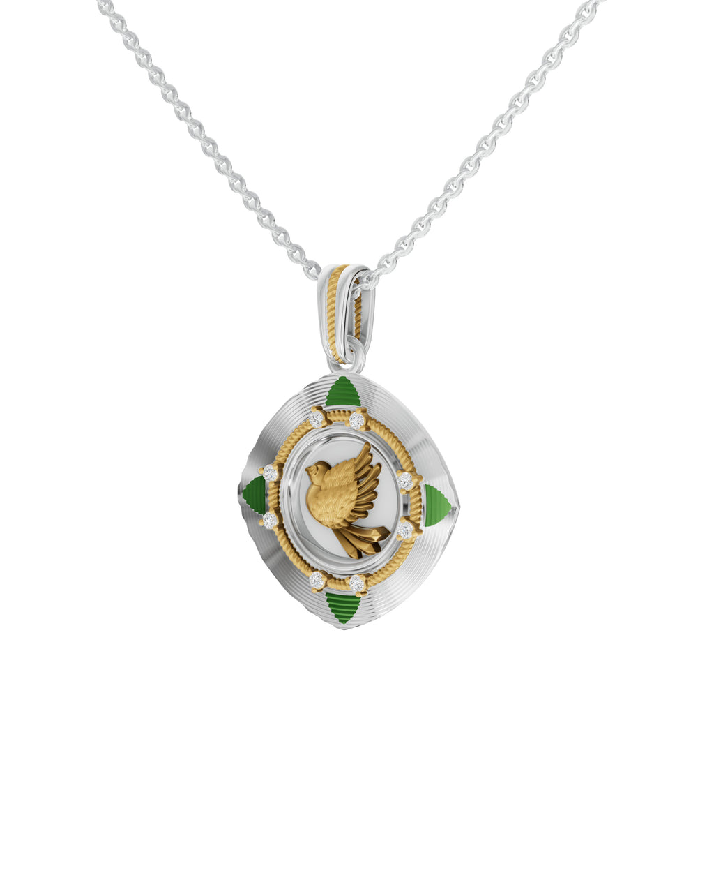 Sterling Silver and Gold Motif