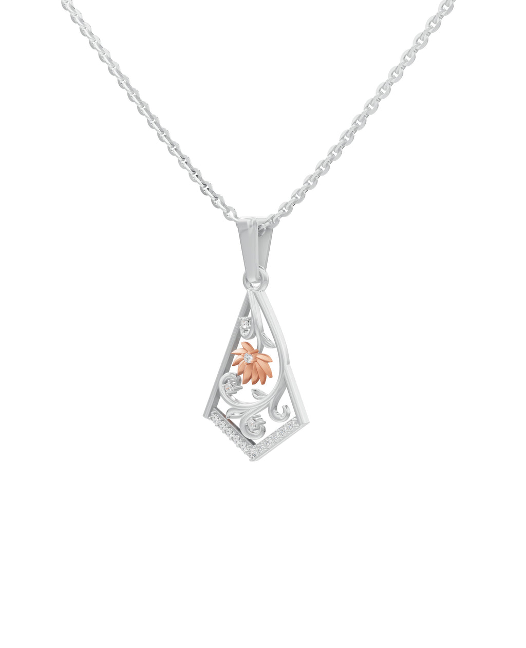 Sterling Silver with Gold motif