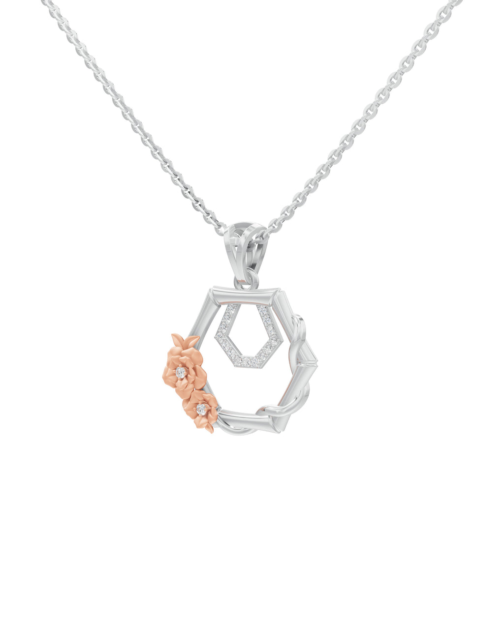 Sterling Silver with Gold motif