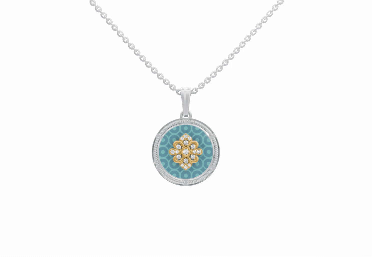 Izel Enamel Facet Pendant