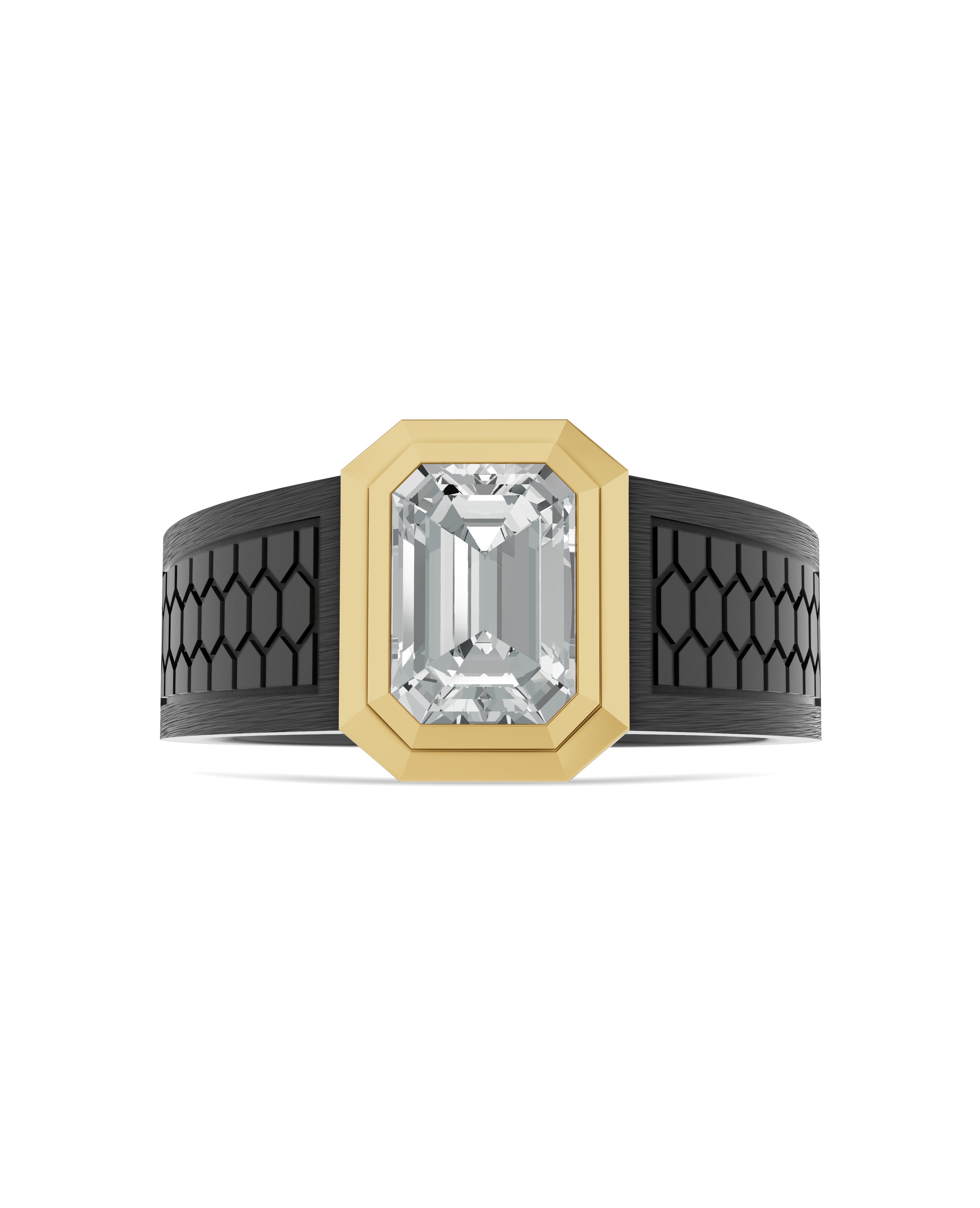 Men's Black Titanium Ring