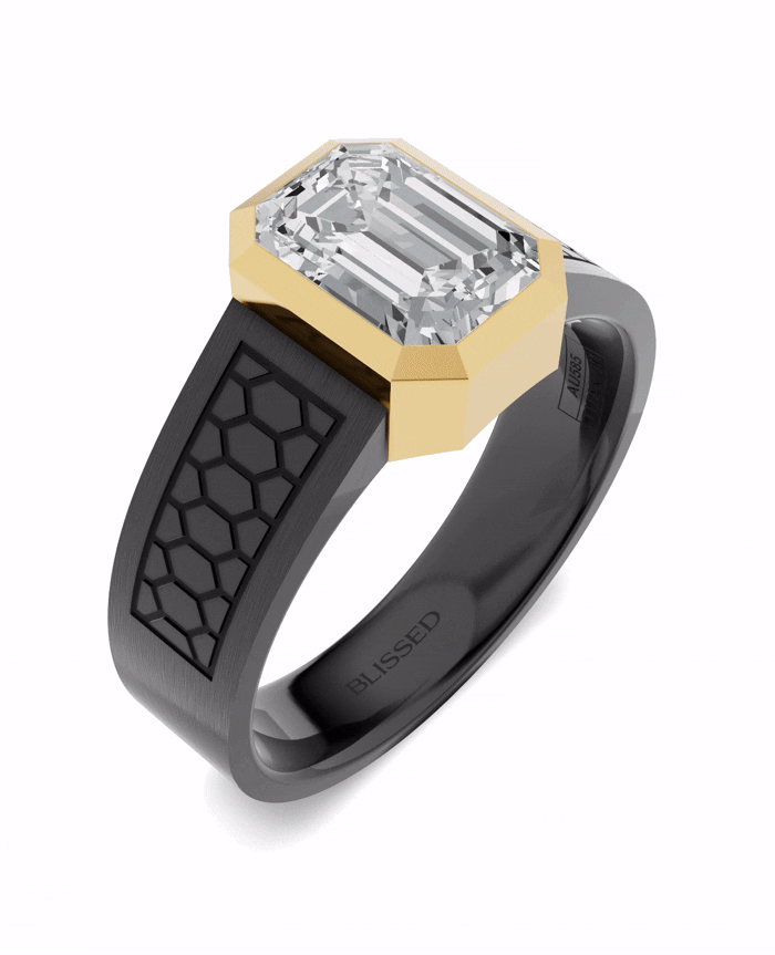 Men's Black Titanium Ring