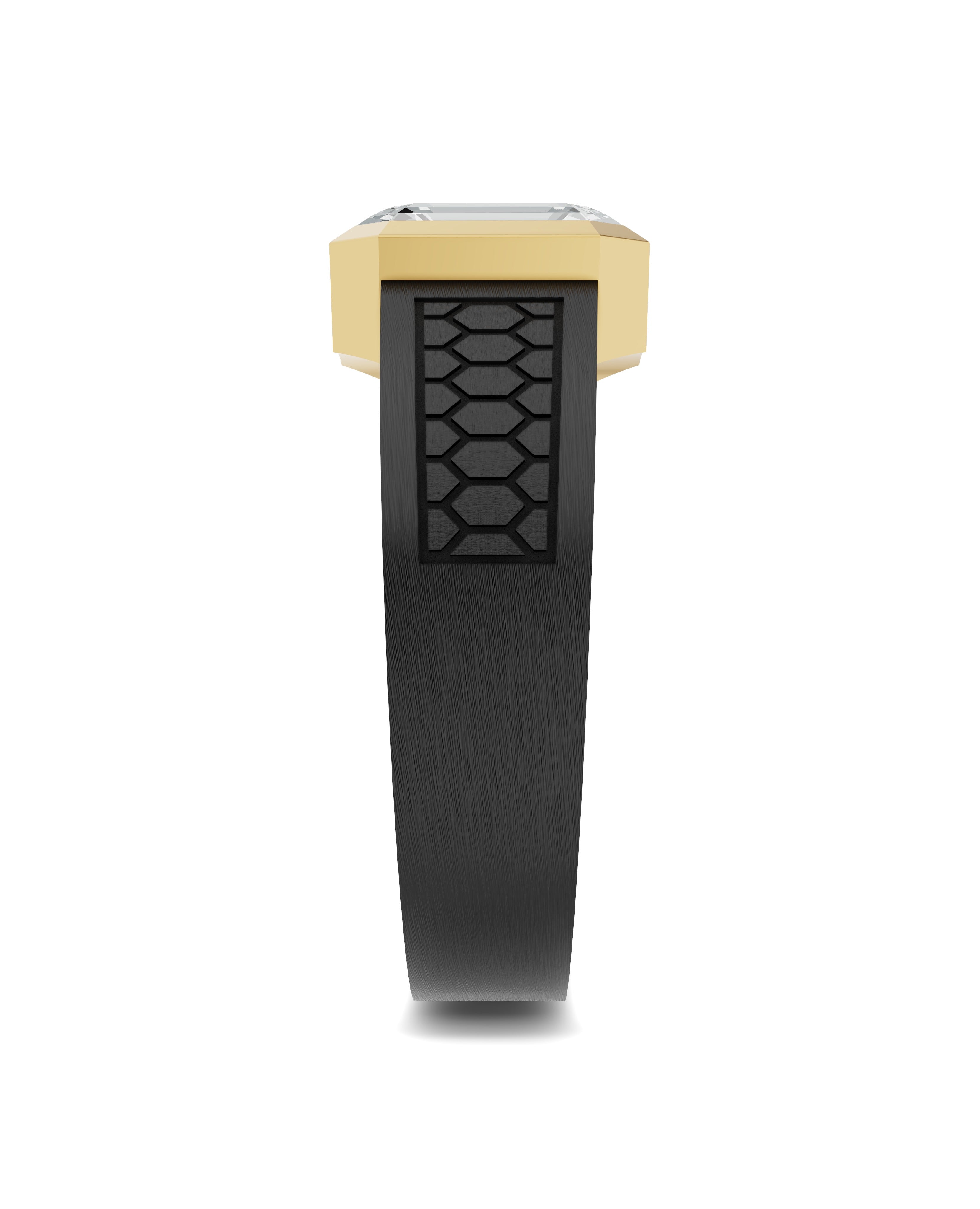 Men's Black Titanium Ring