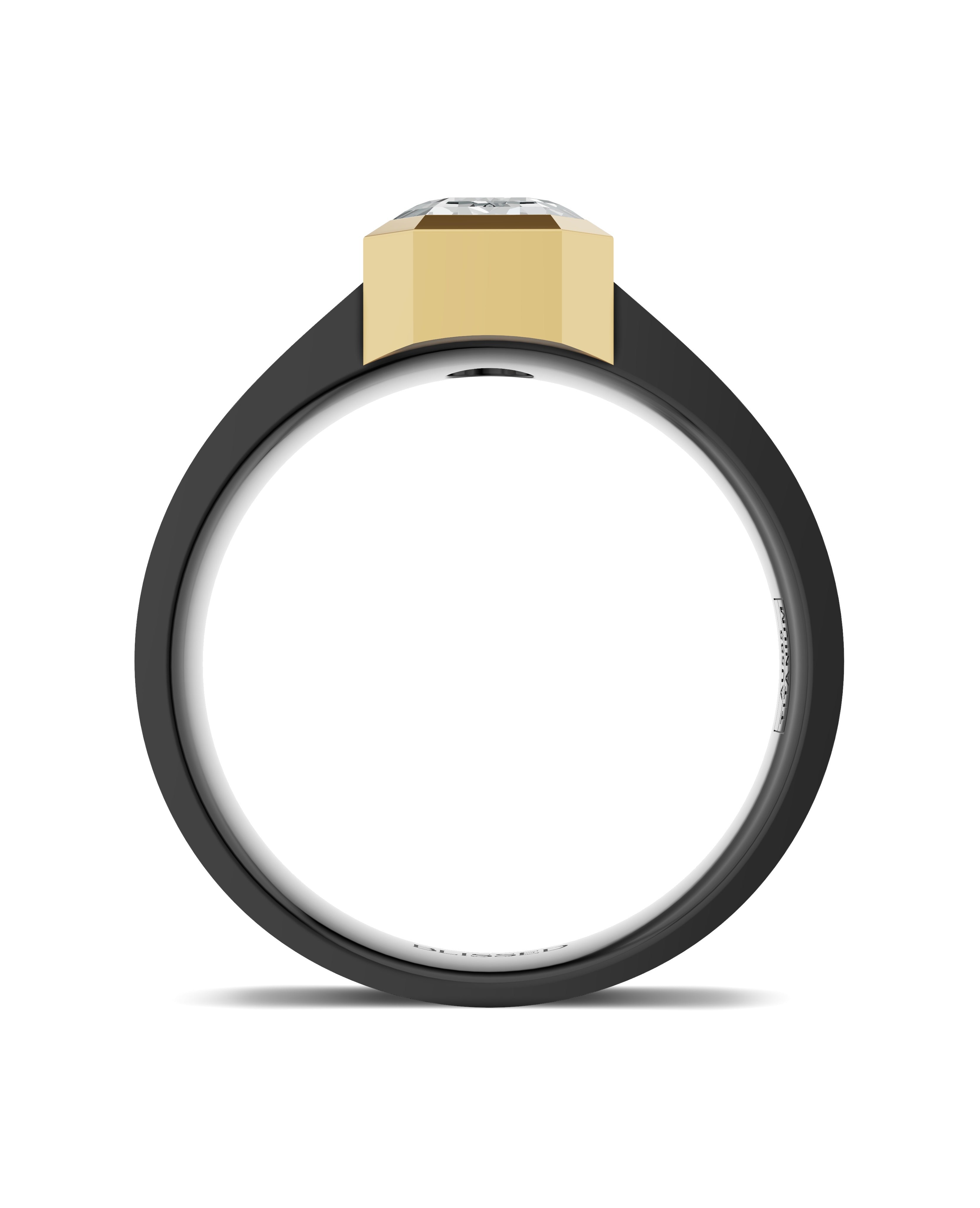 Men's Black Titanium Ring