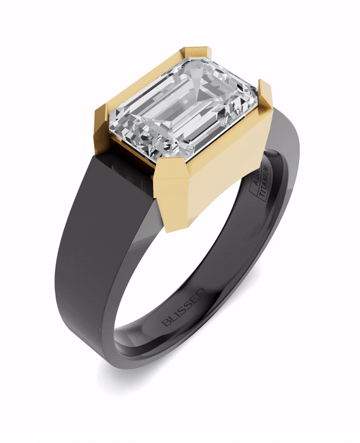 Men's Black Titanium Ring