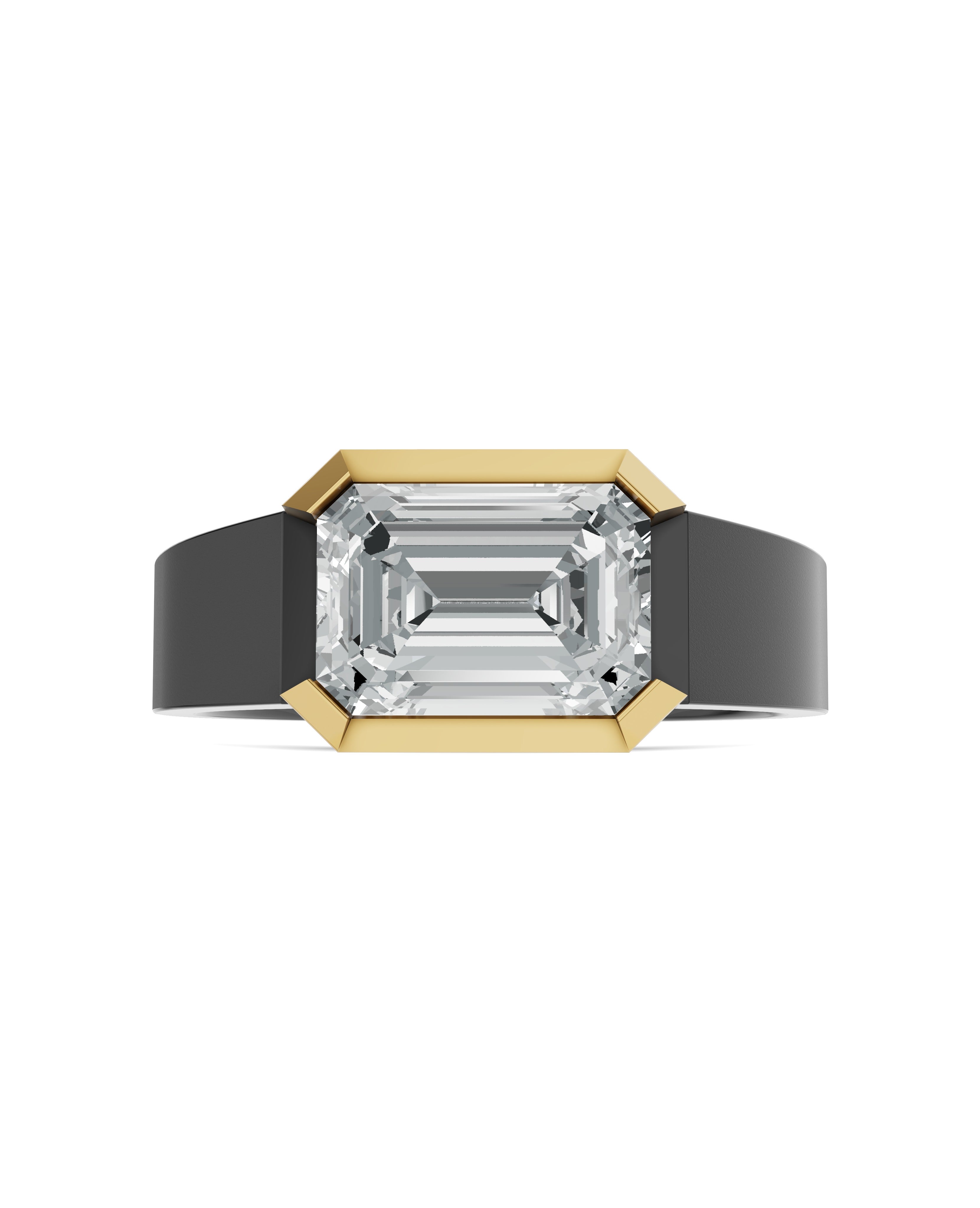 Men's Black Titanium Ring