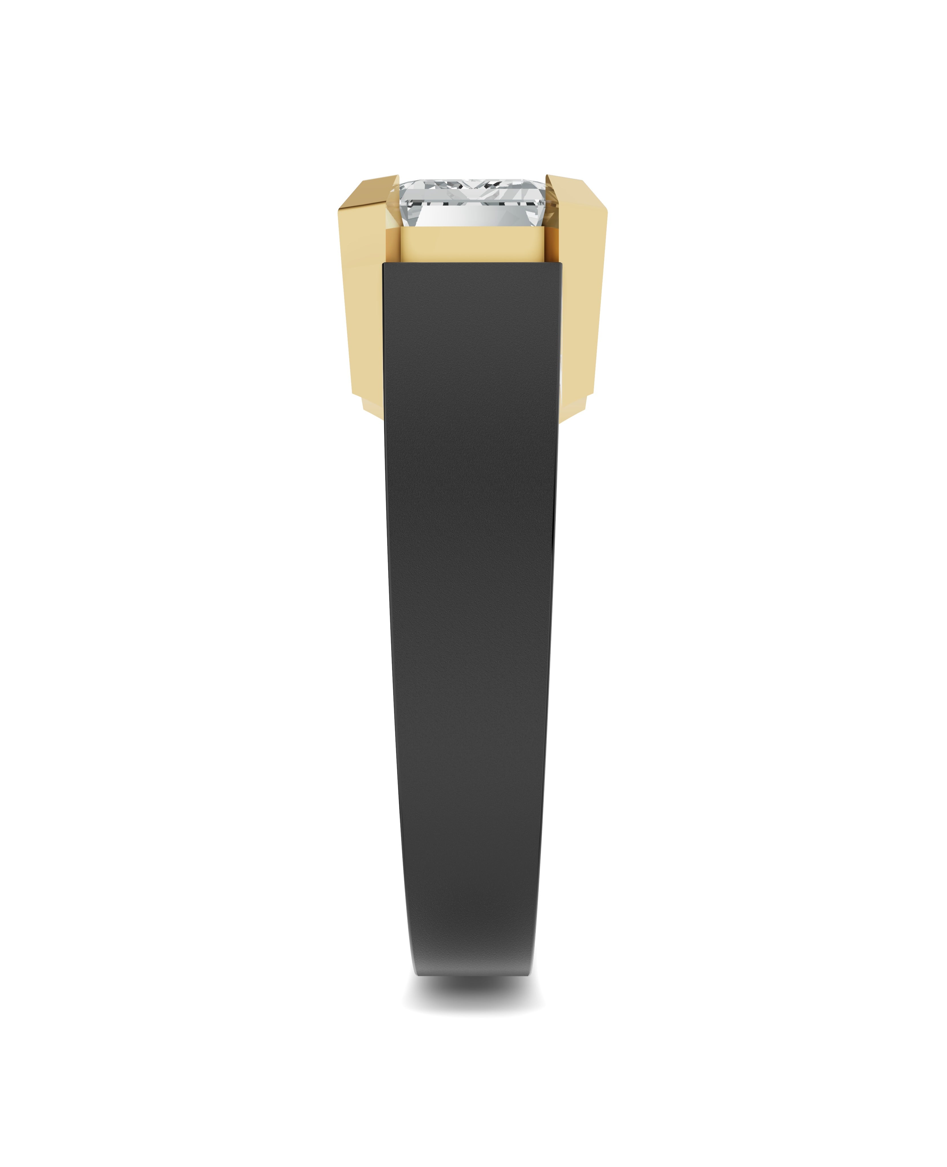 Men's Black Titanium Ring