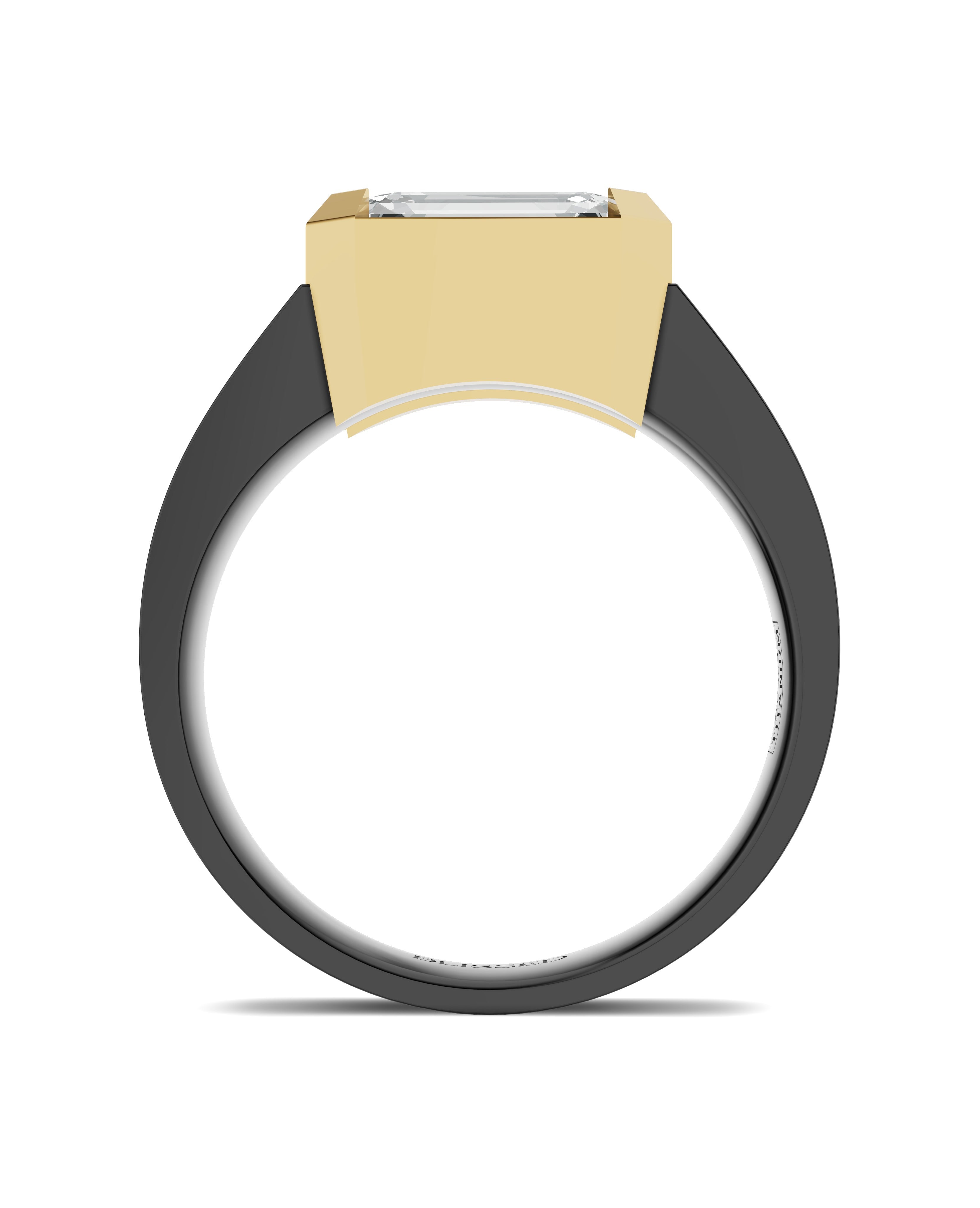 Men's Black Titanium Ring