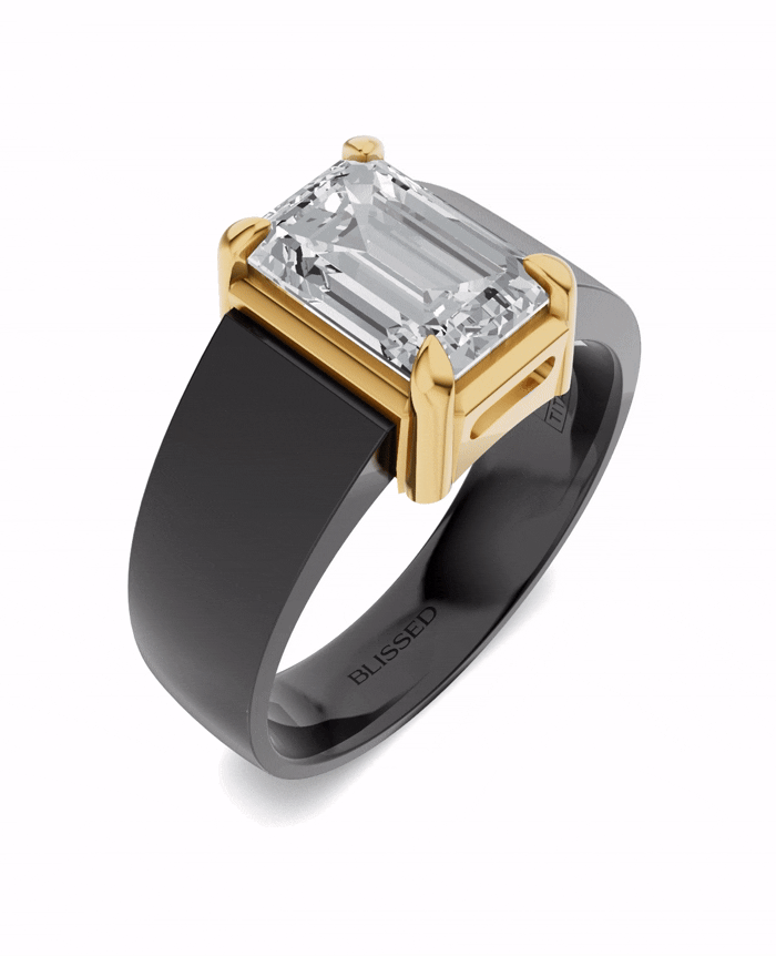 Men's Black Titanium Ring