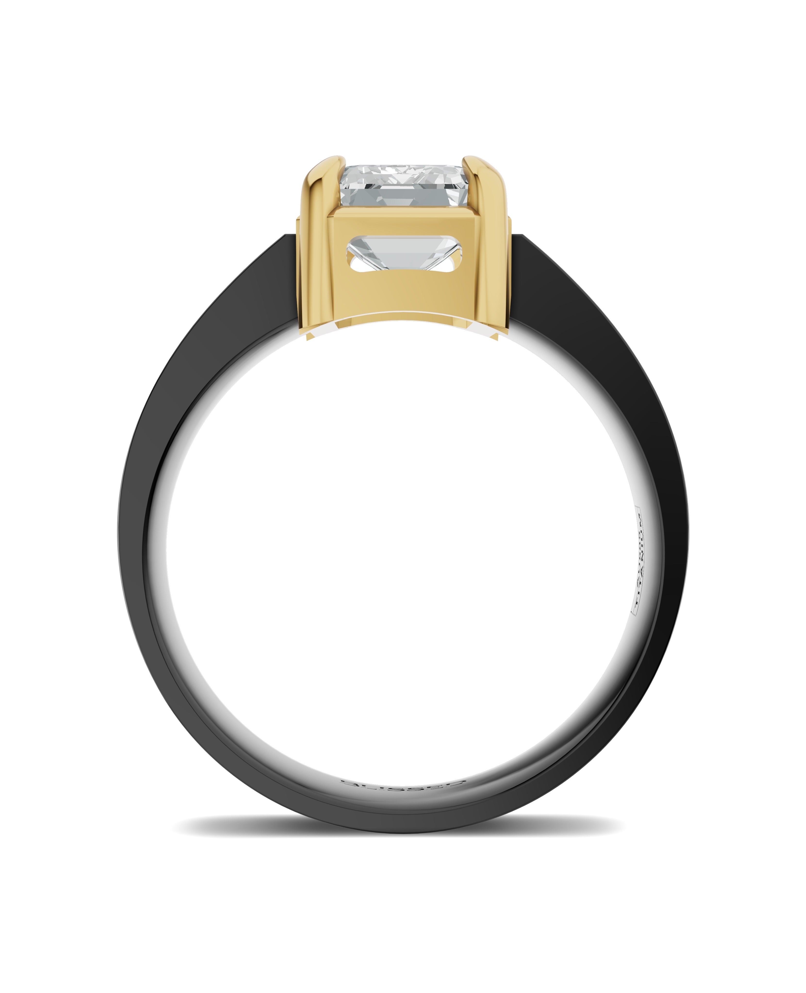 Men's Black Titanium Ring
