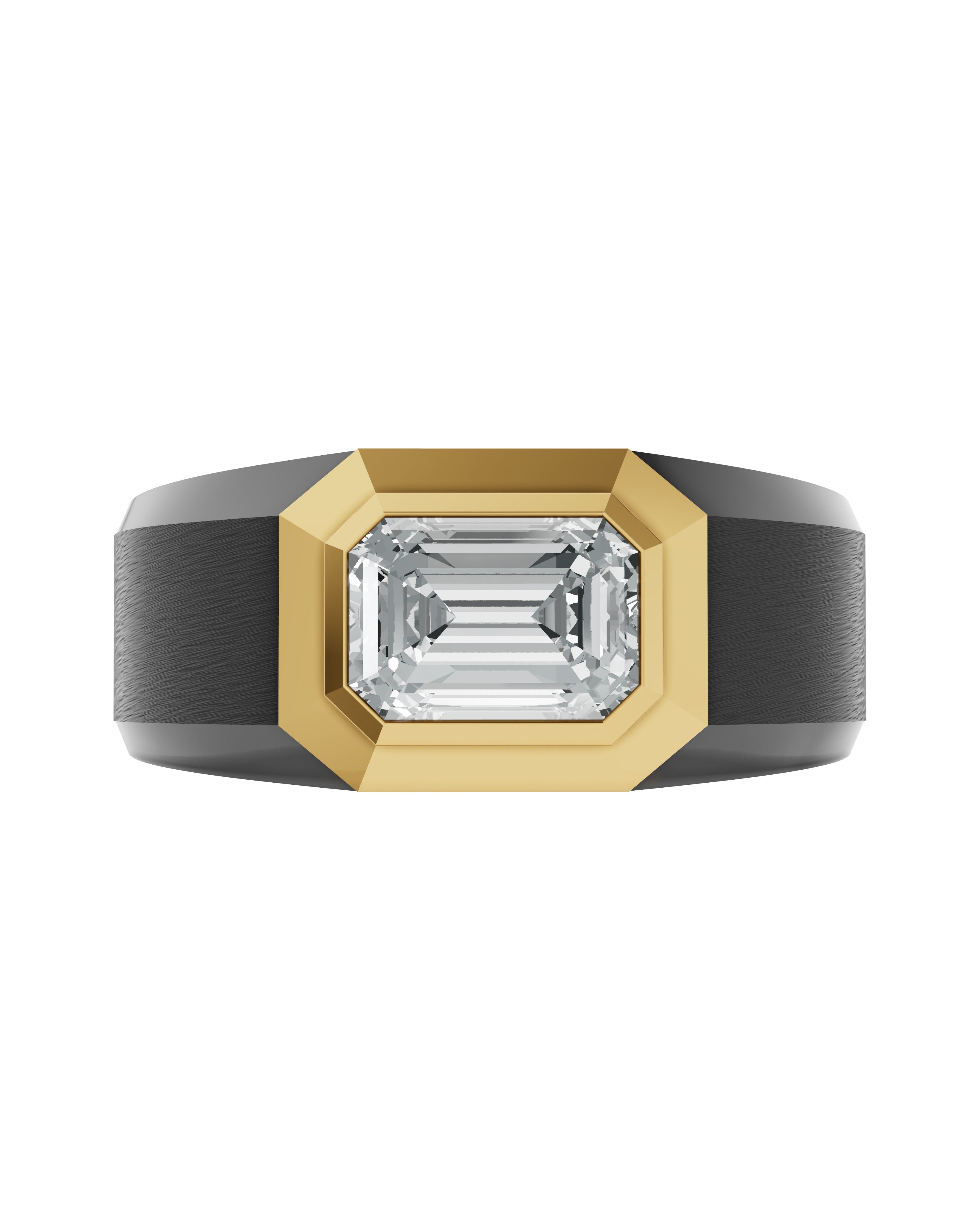 Men's Black Titanium Ring