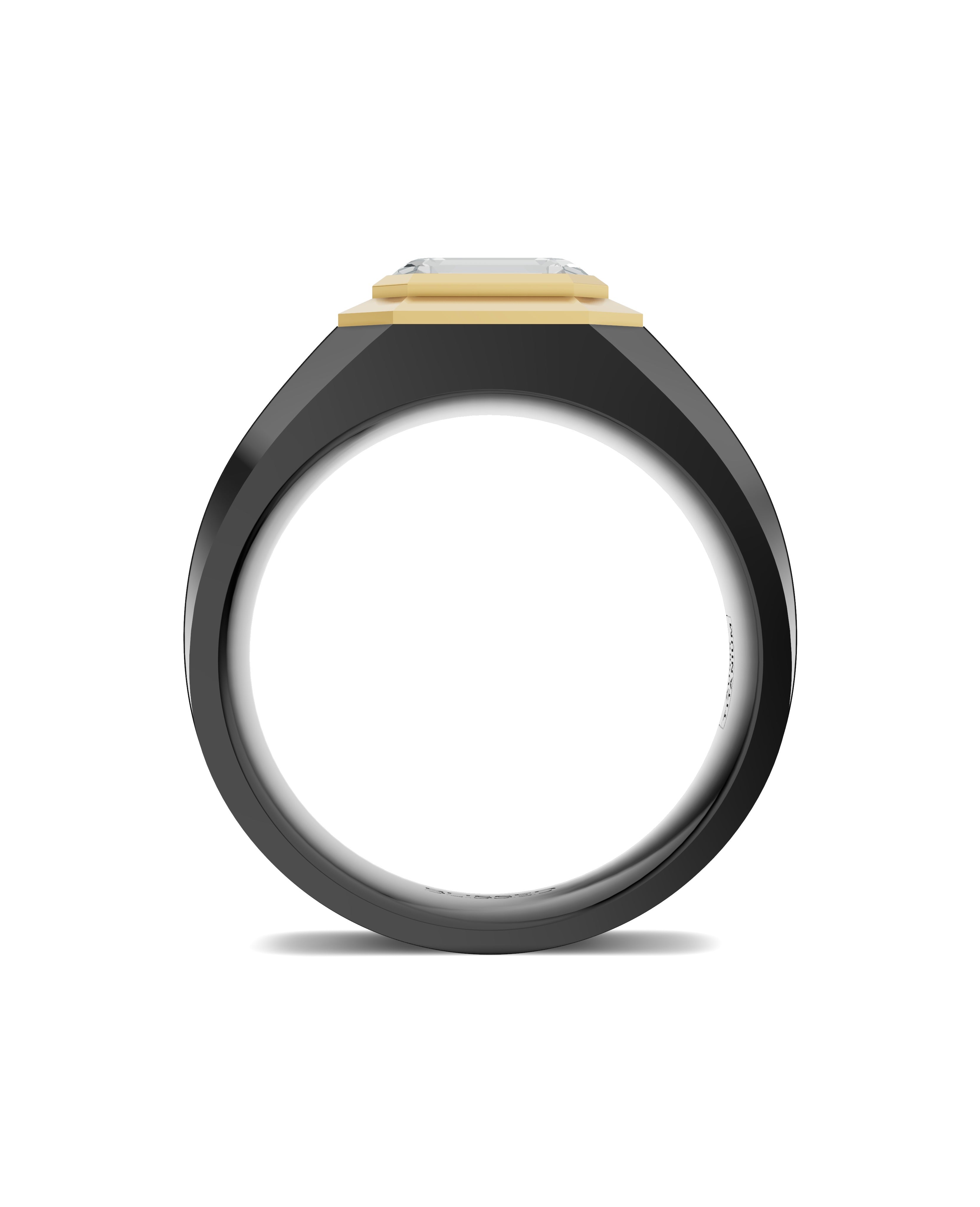 Men's Black Titanium Ring
