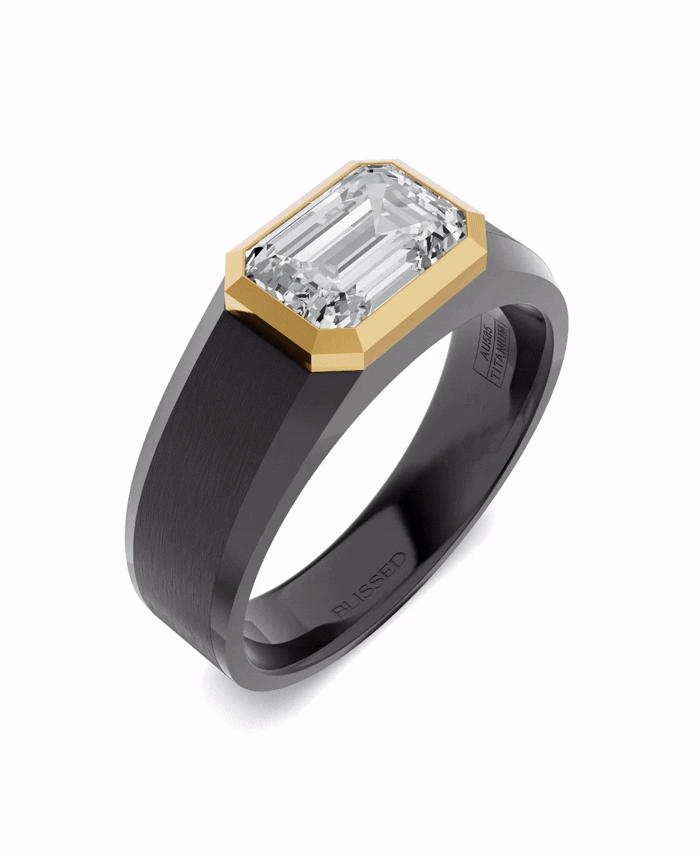 Men's Black Titanium Ring