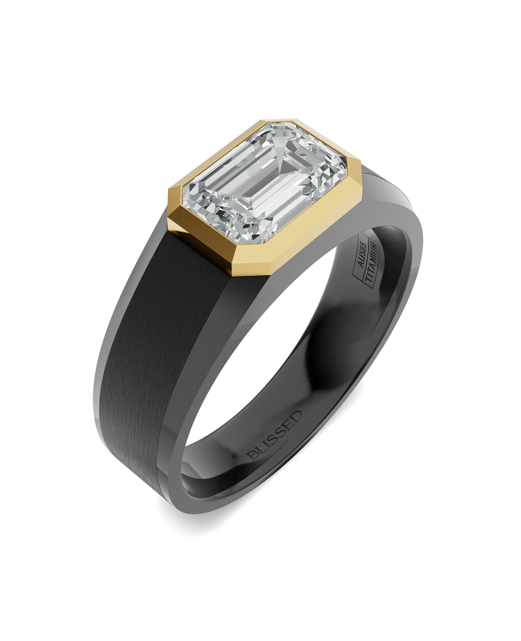 Men's Black Titanium Ring