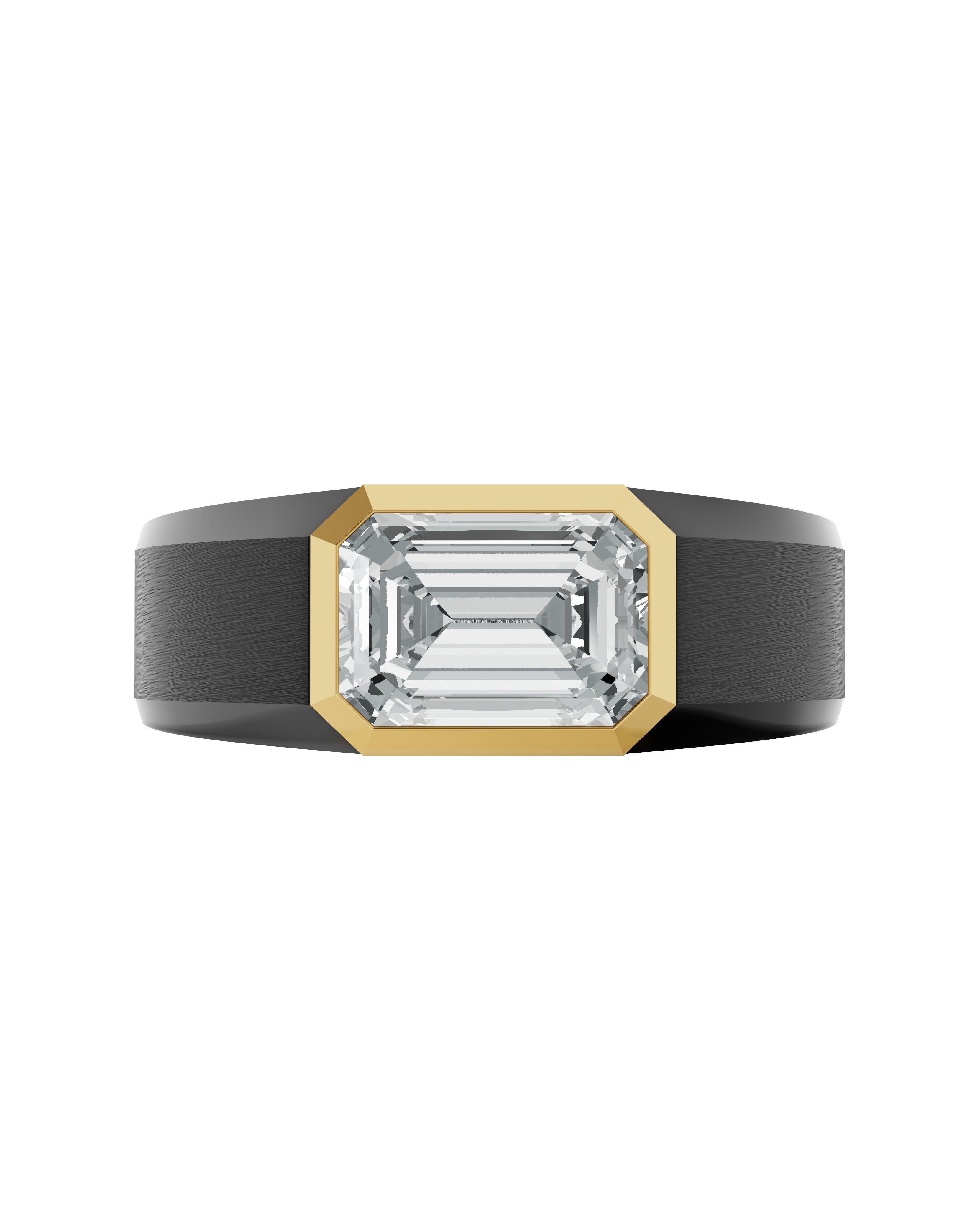 Men's Black Titanium Ring
