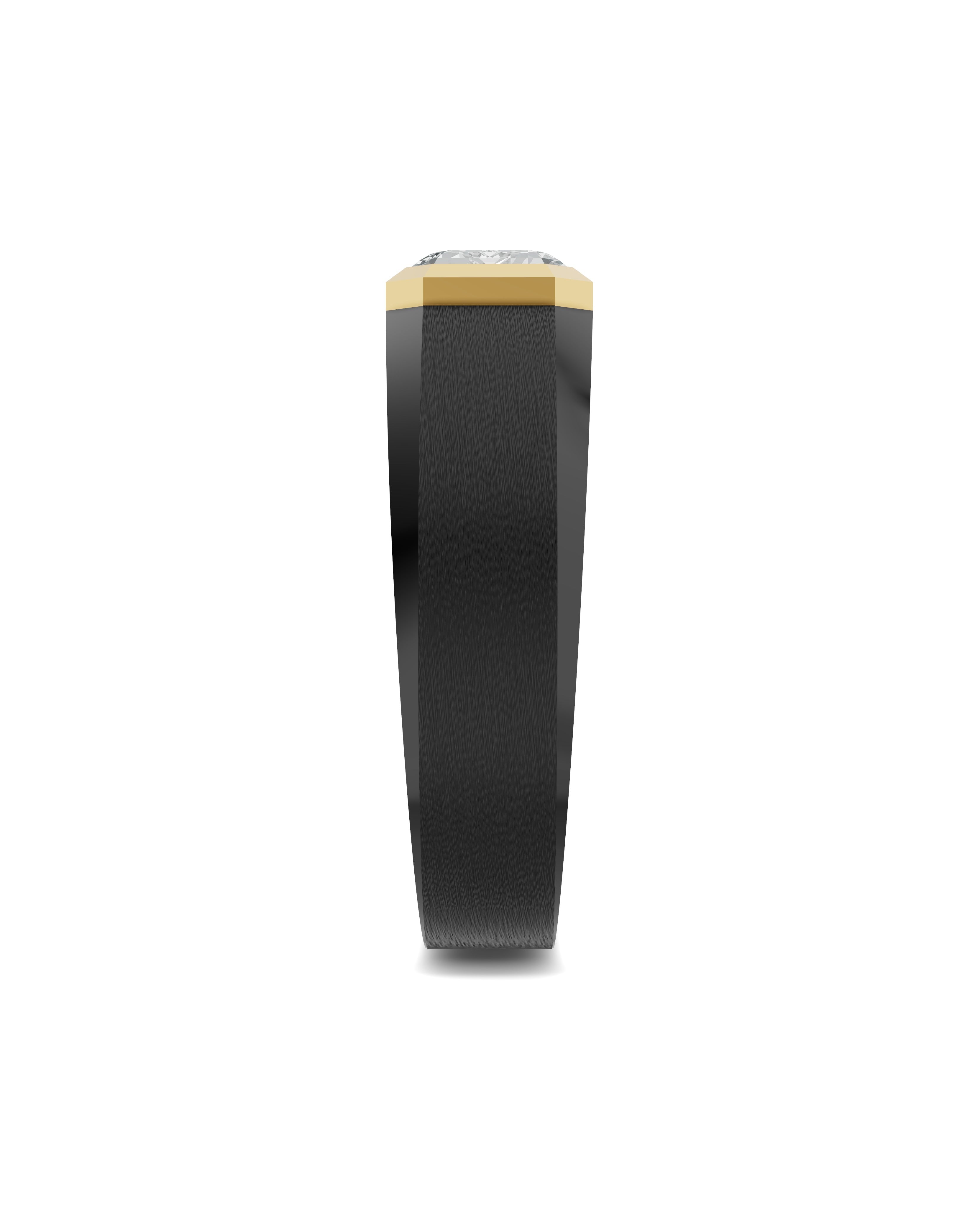 Men's Black Titanium Ring