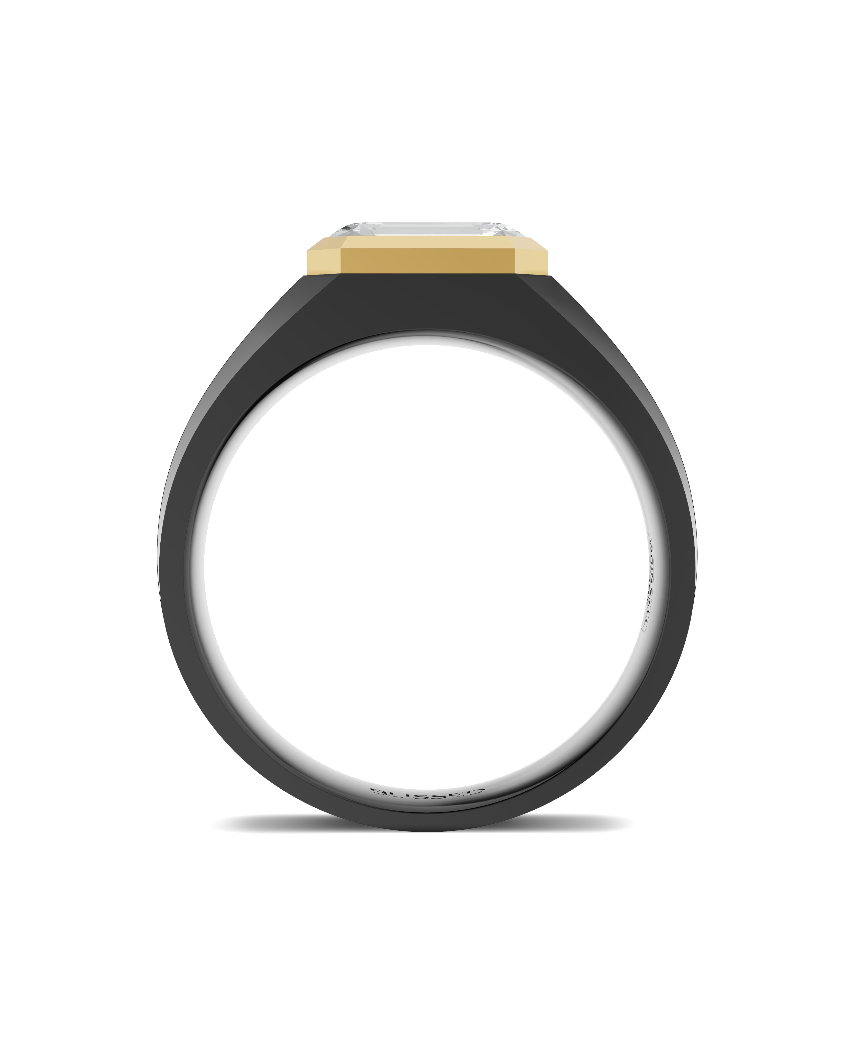 Men's Black Titanium Ring