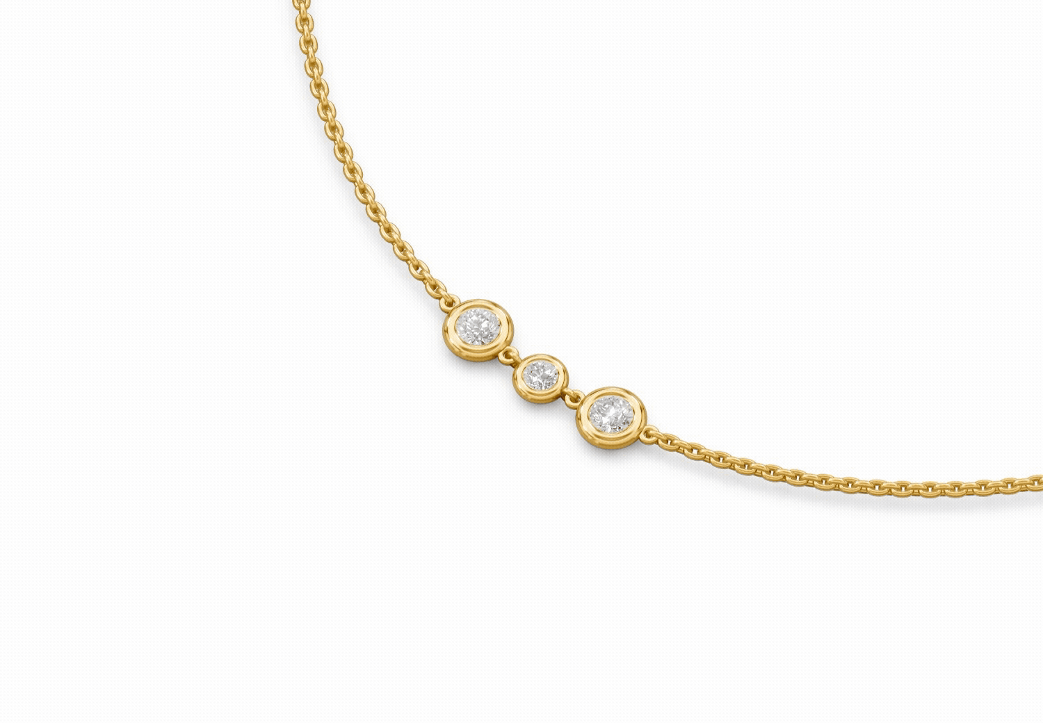 Sutr Triad Setting By the Yard Necklace