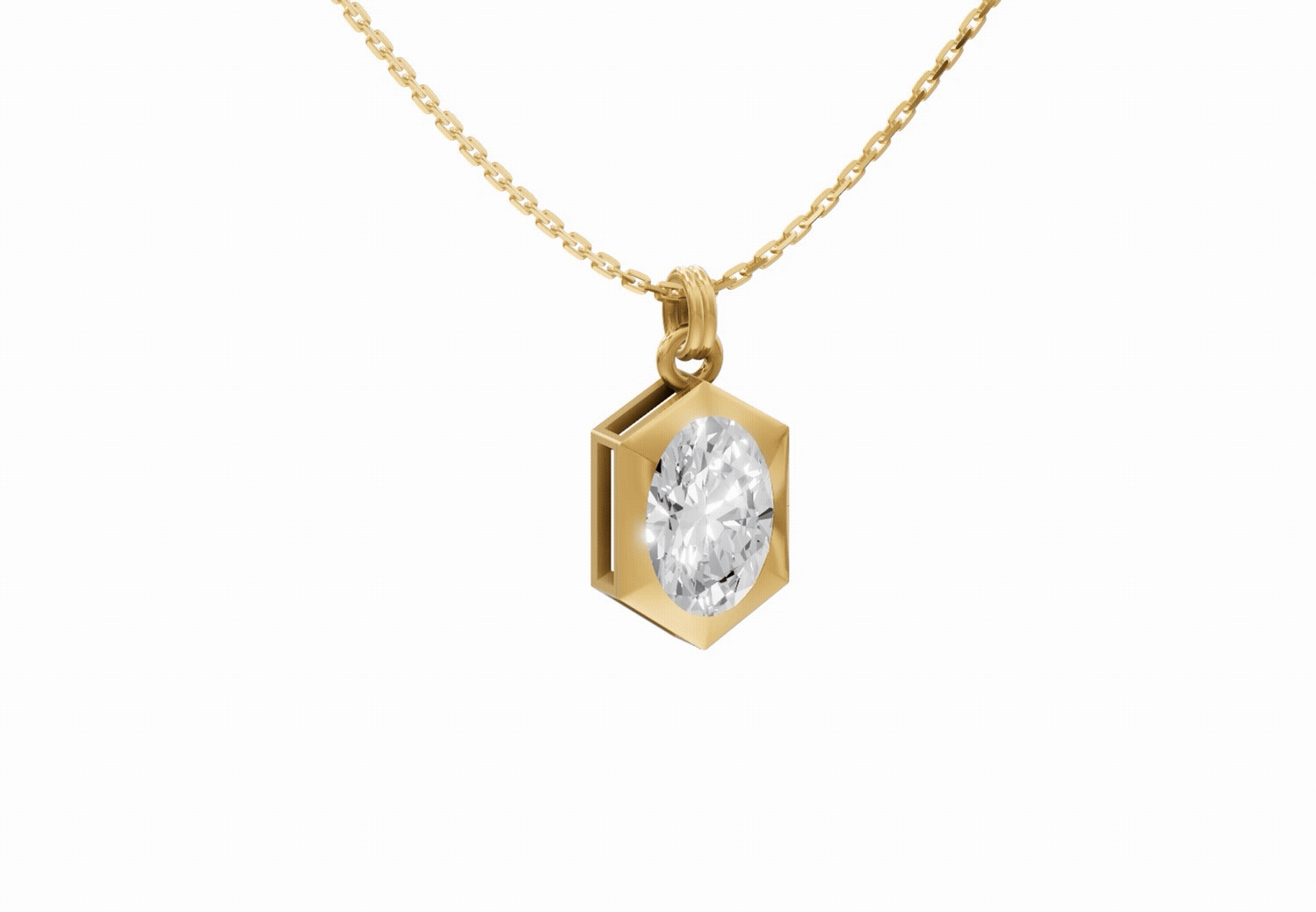 Svarit Oval Diamond Pendant
