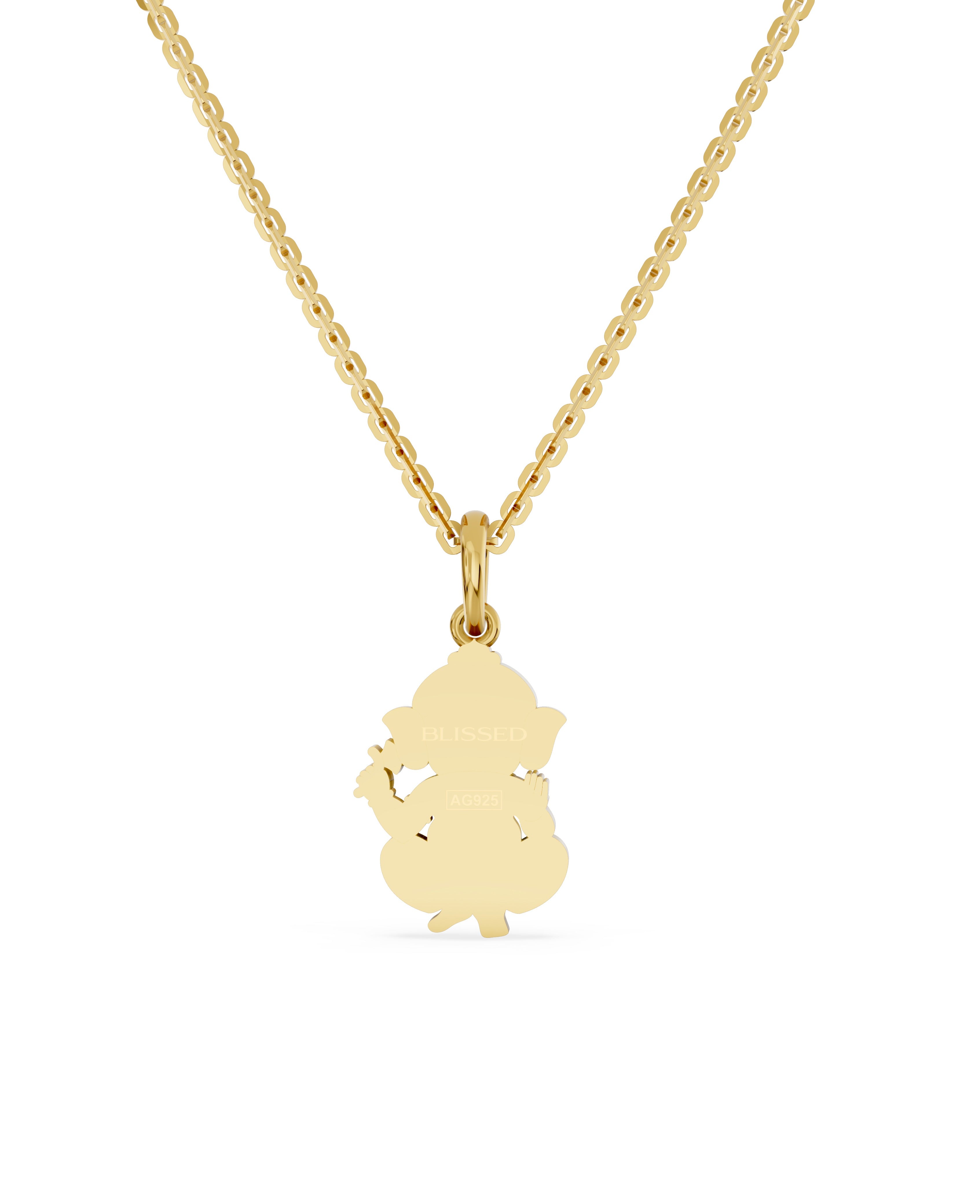 Divinity Bal Ganesha 18K Gold Layered Silver Pendant