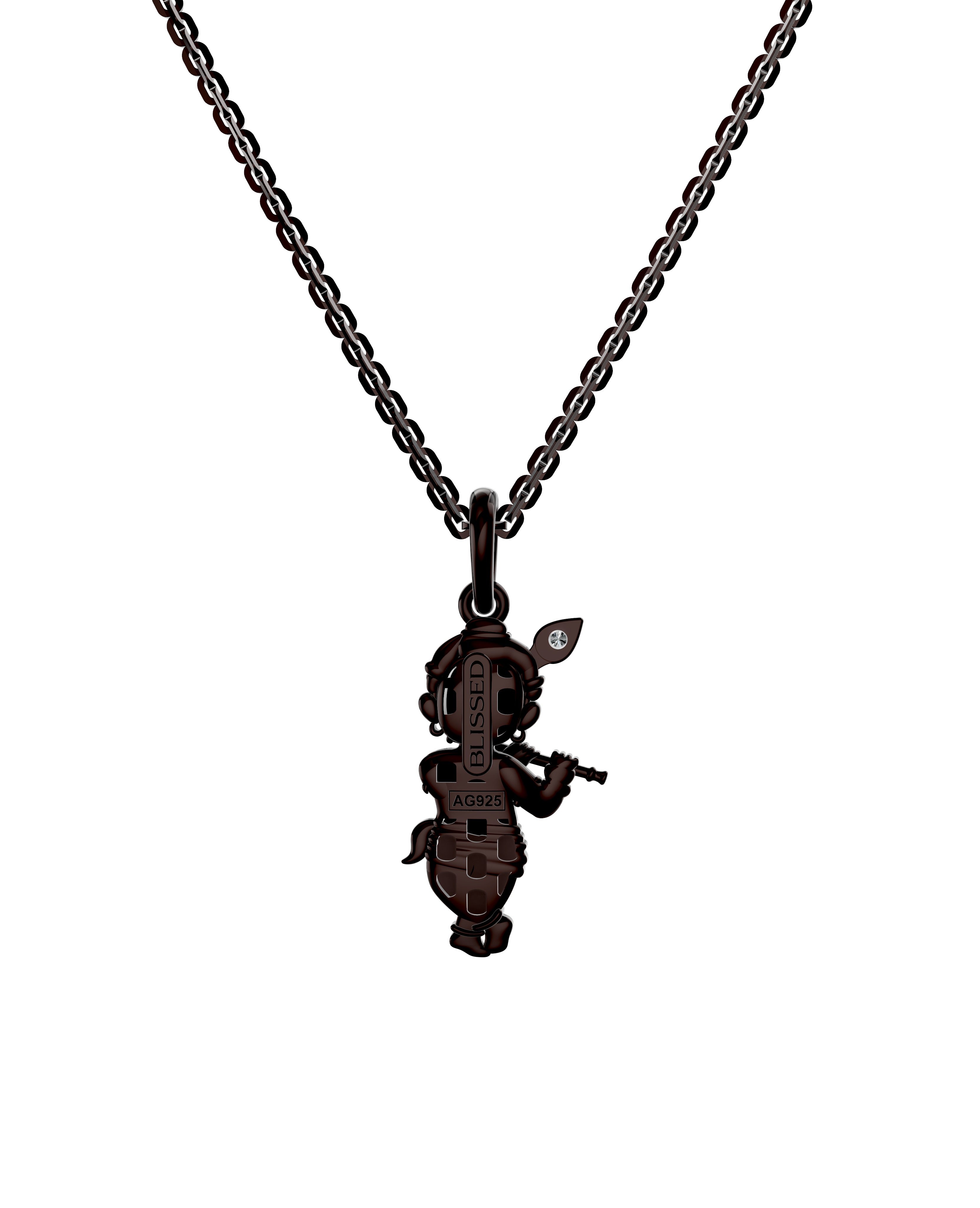 Chocolate Brown Finished Silver