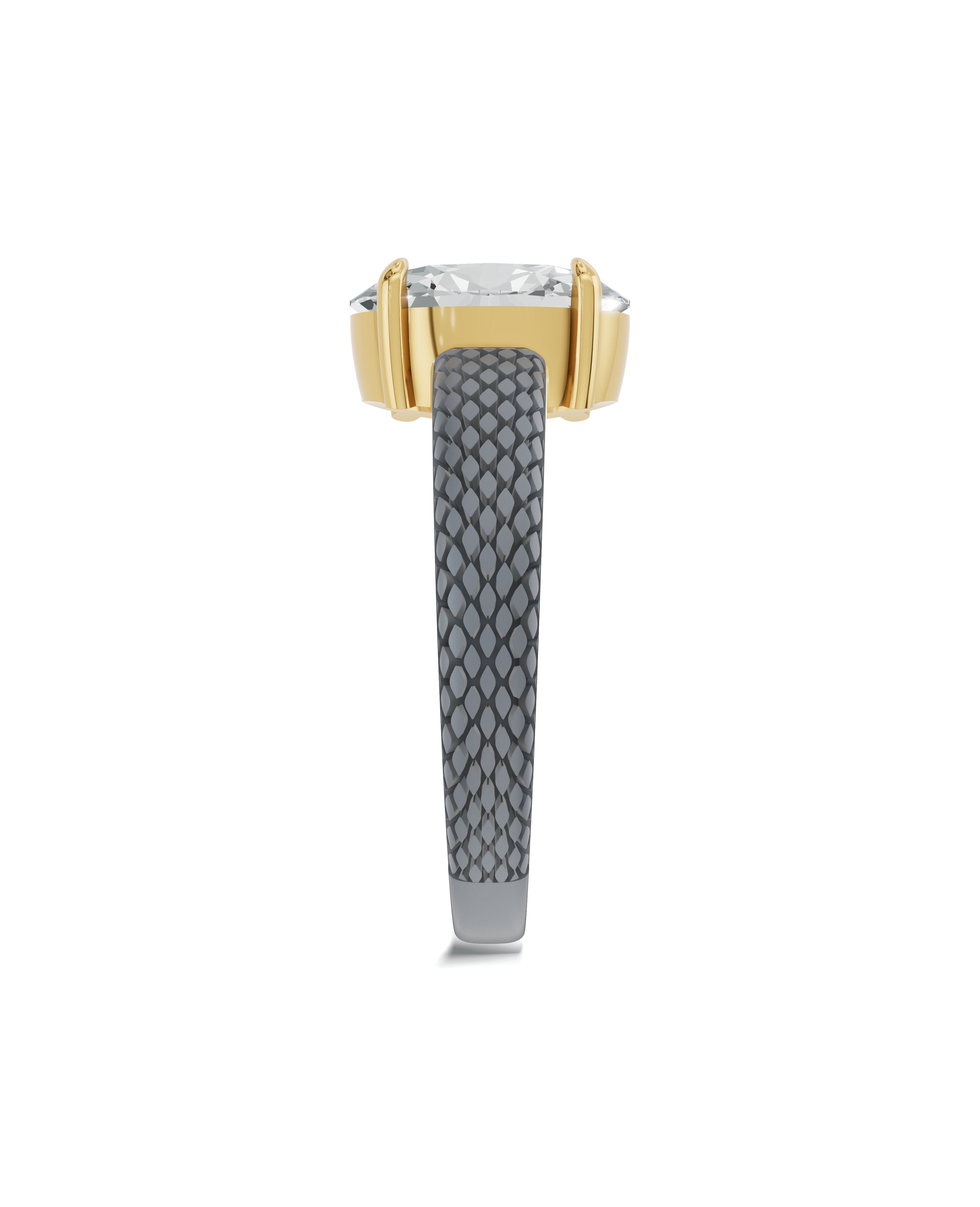 Sterling Silver and Lab-Grown Diamond Ring for Women's