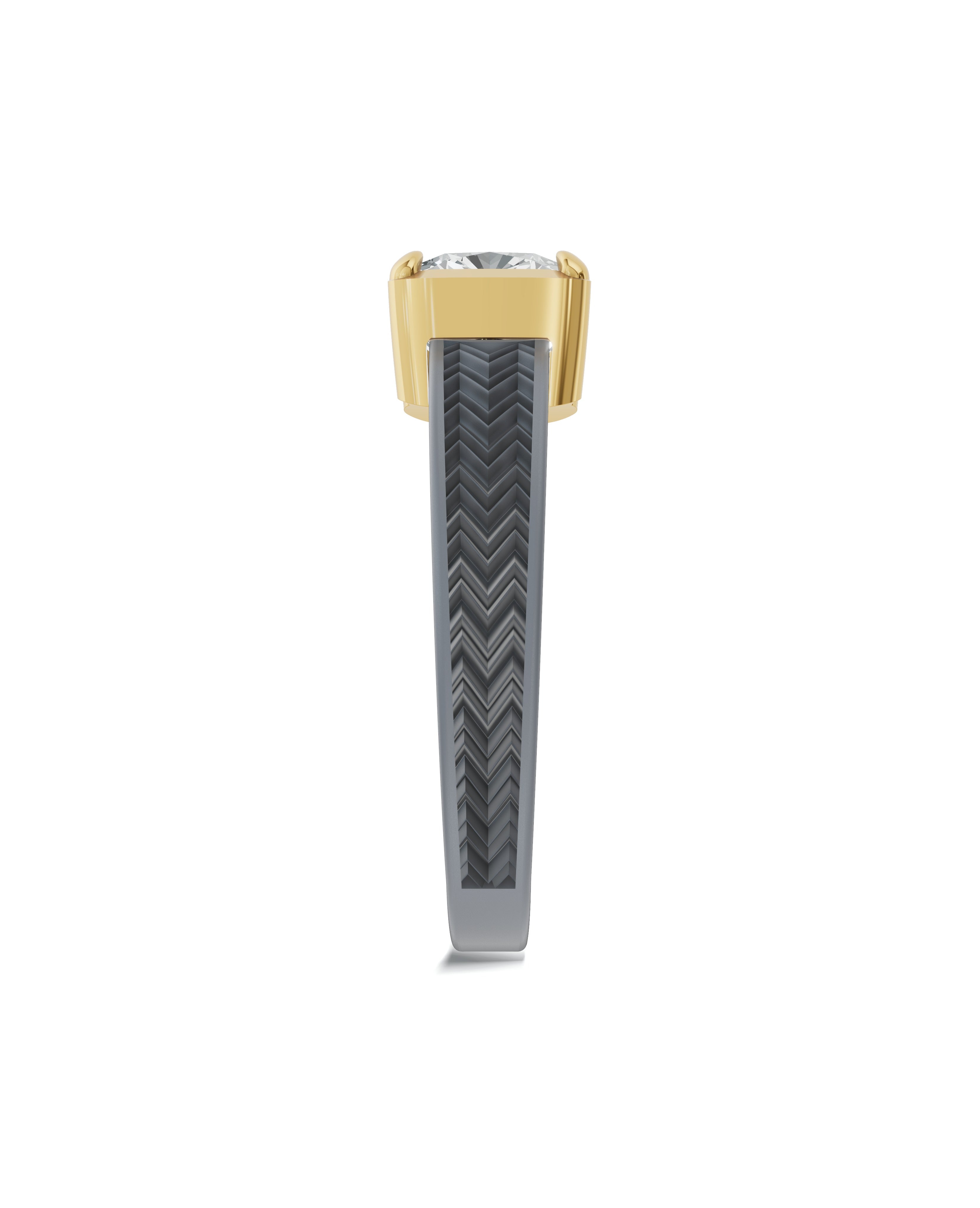 Sterling Silver and Lab-Grown Diamond Ring for Women's