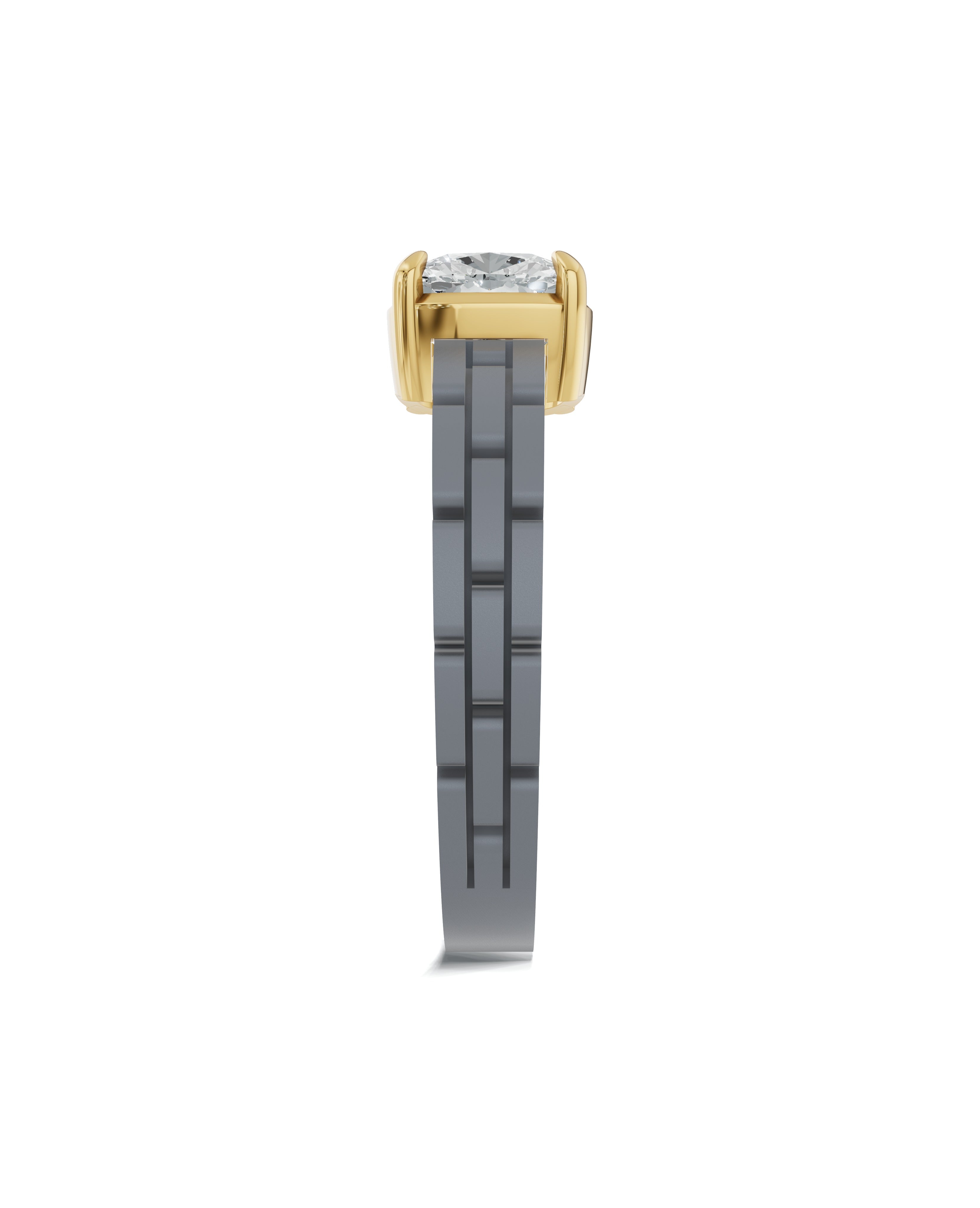 Sterling Silver and Lab-Grown Diamond Ring for Women's