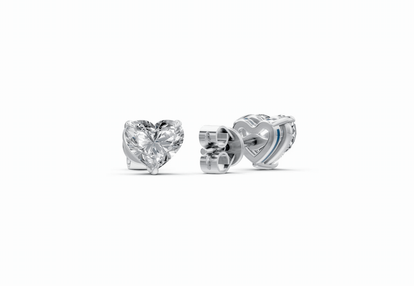 Spark Heart Stud Earings