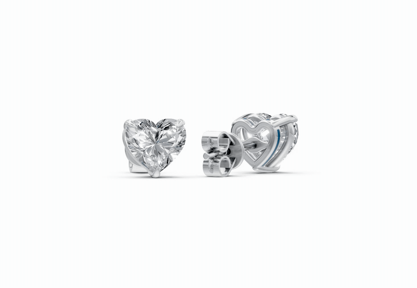 Spark Heart Stud Earings